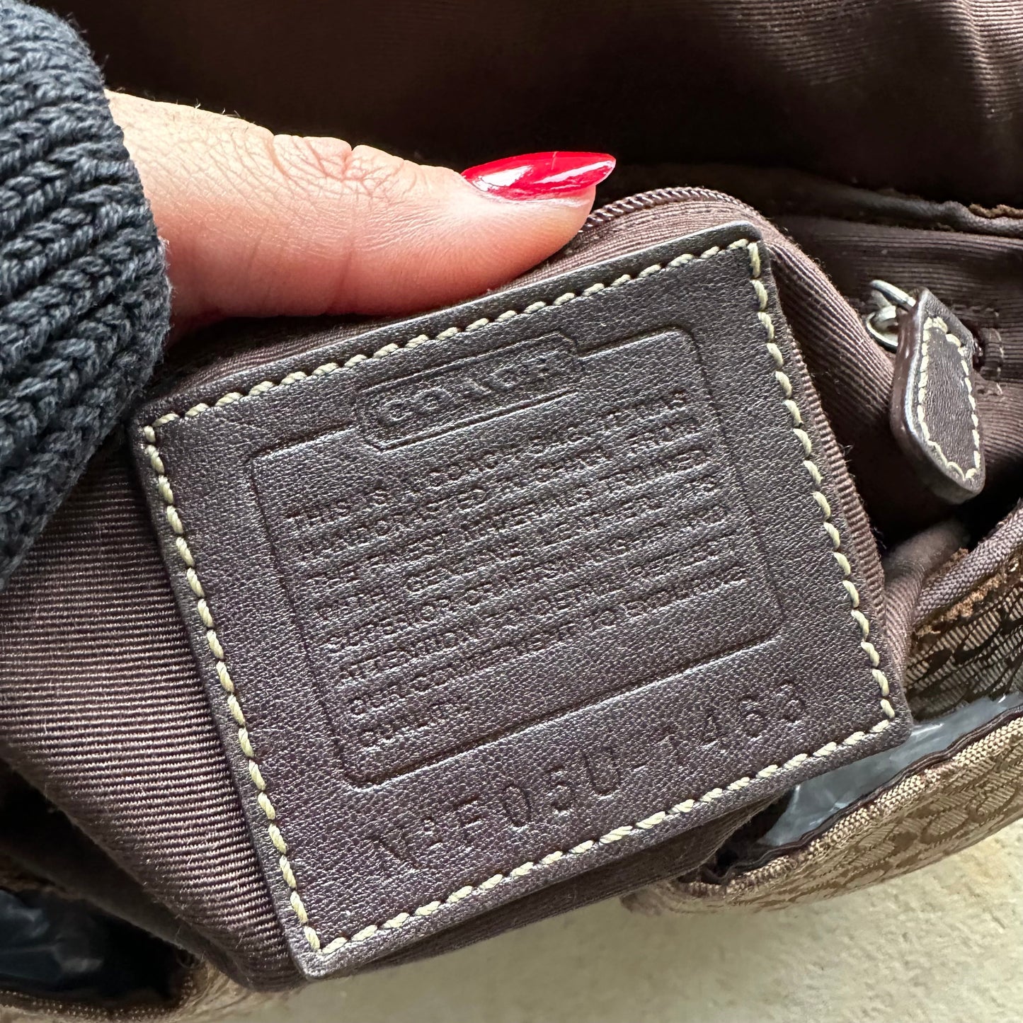 vintage y2k coach brown canvas square soho leather shoulder bag