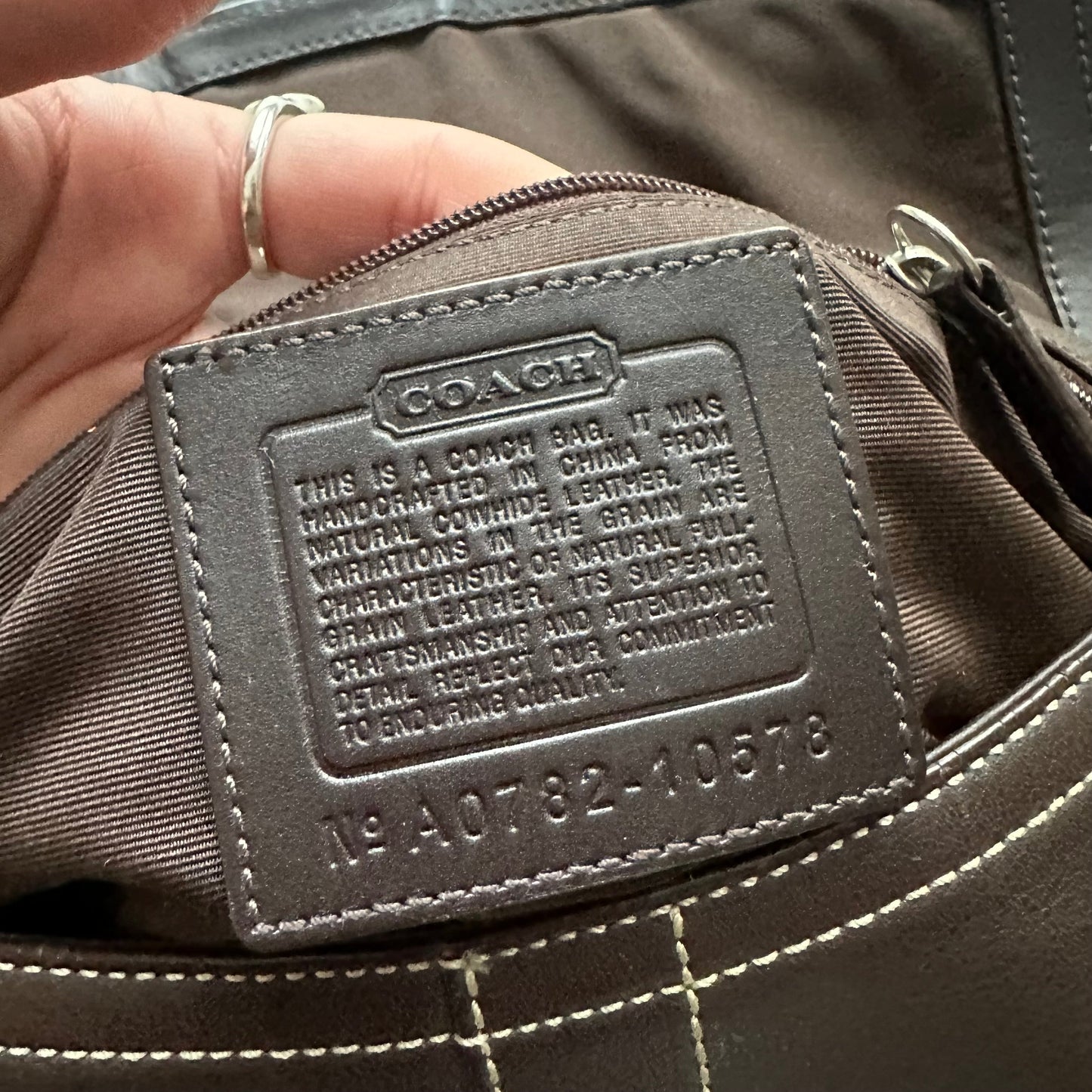 vintage y2k coach brown leather soho shoulder bag 7