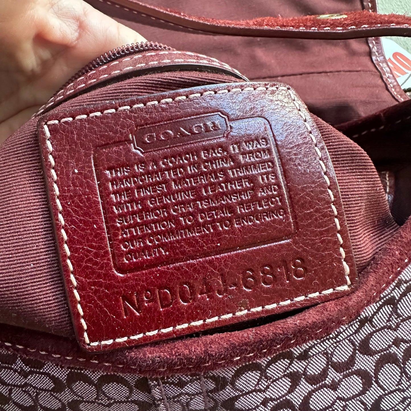 rare vintage y2k coach burgundy mini soho shoulder bag