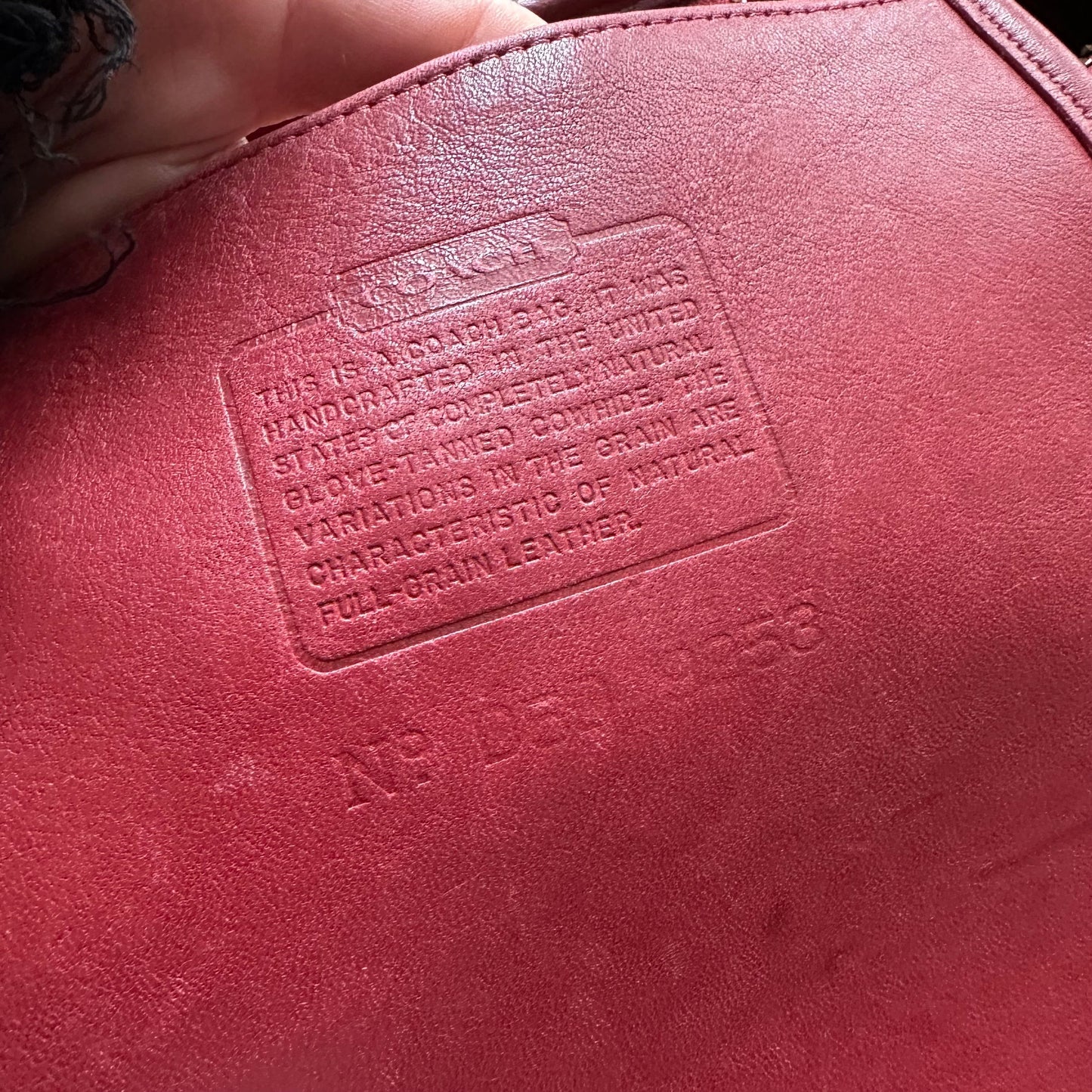 vintage coach red shoulder bag