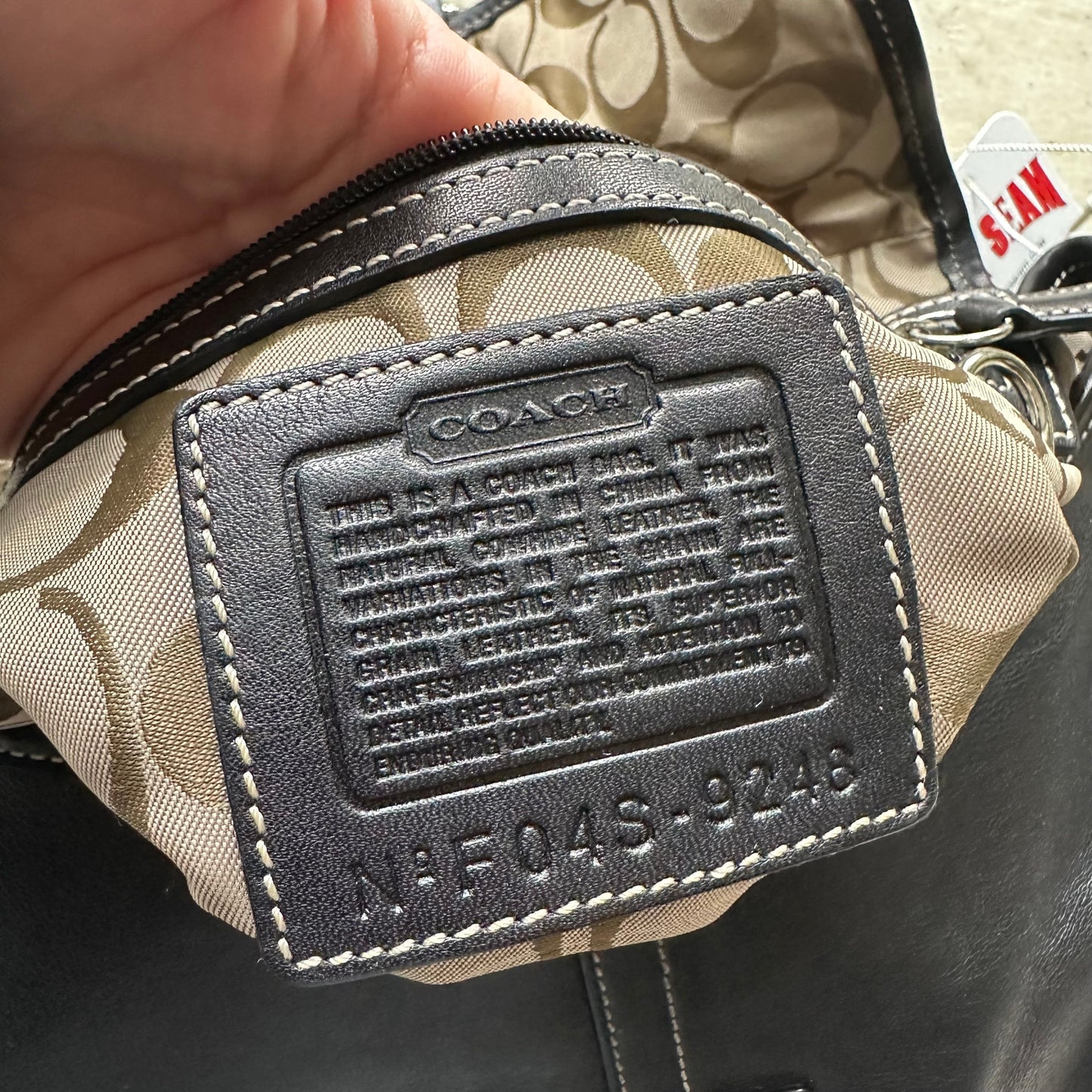 vintage y2k coach black leather soho shoulder bag 24