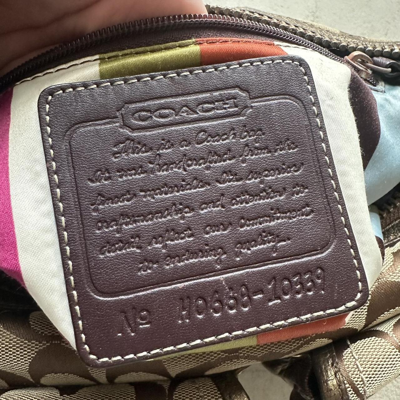 vintage y2k coach tan metallic shoulder bag