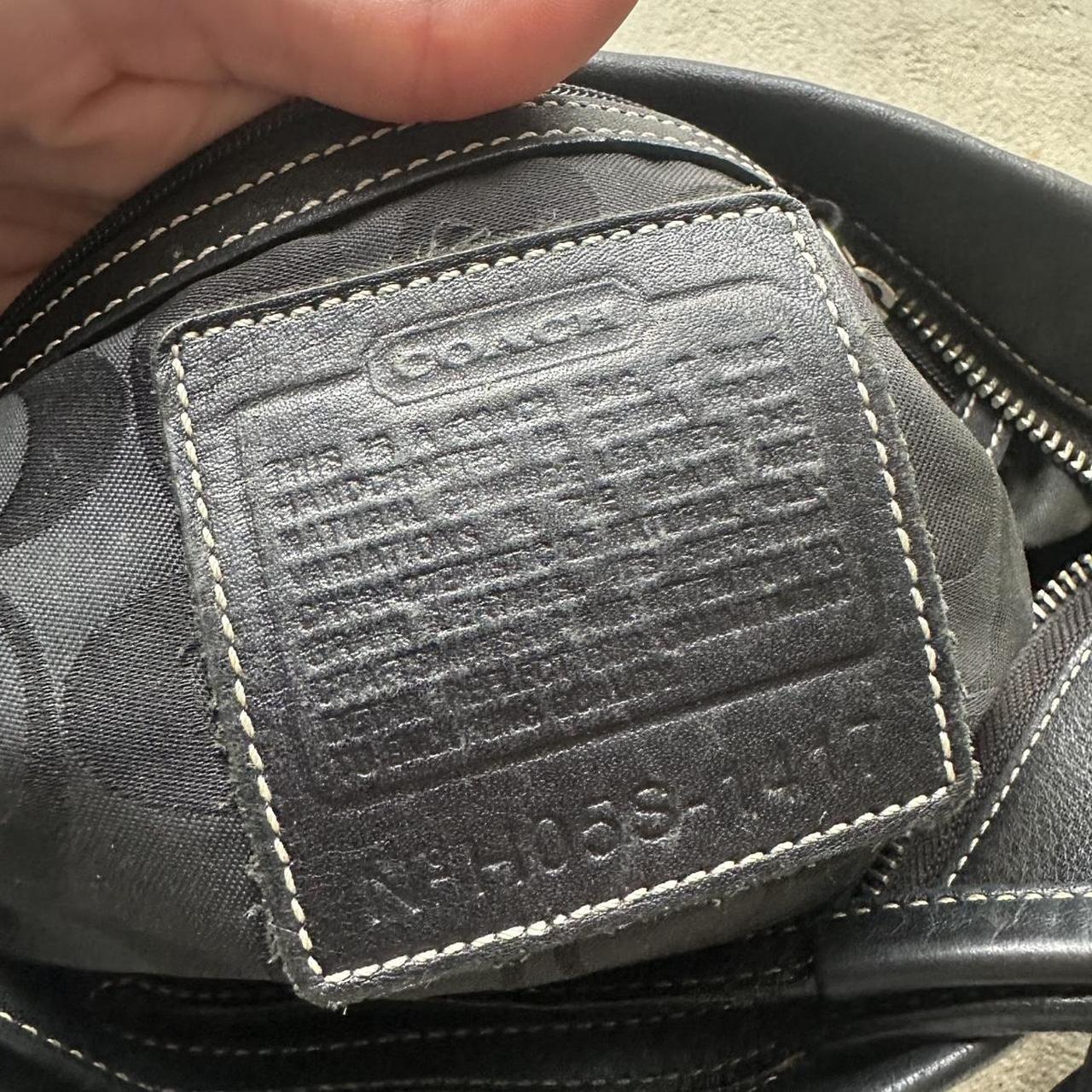 vintage y2k coach black leather shoulder bag 12