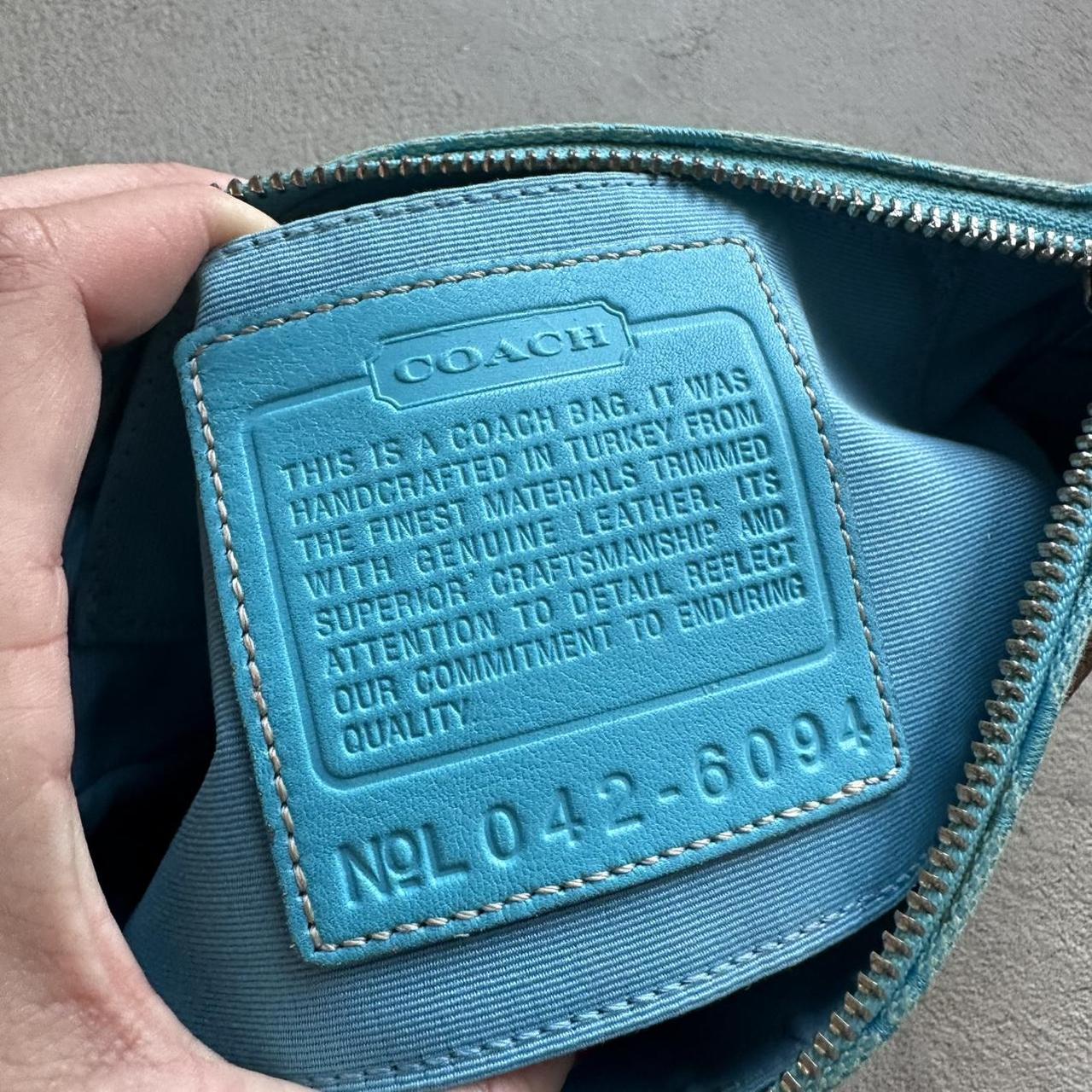 rare vintage y2k coach neon blue demi shoulder bag