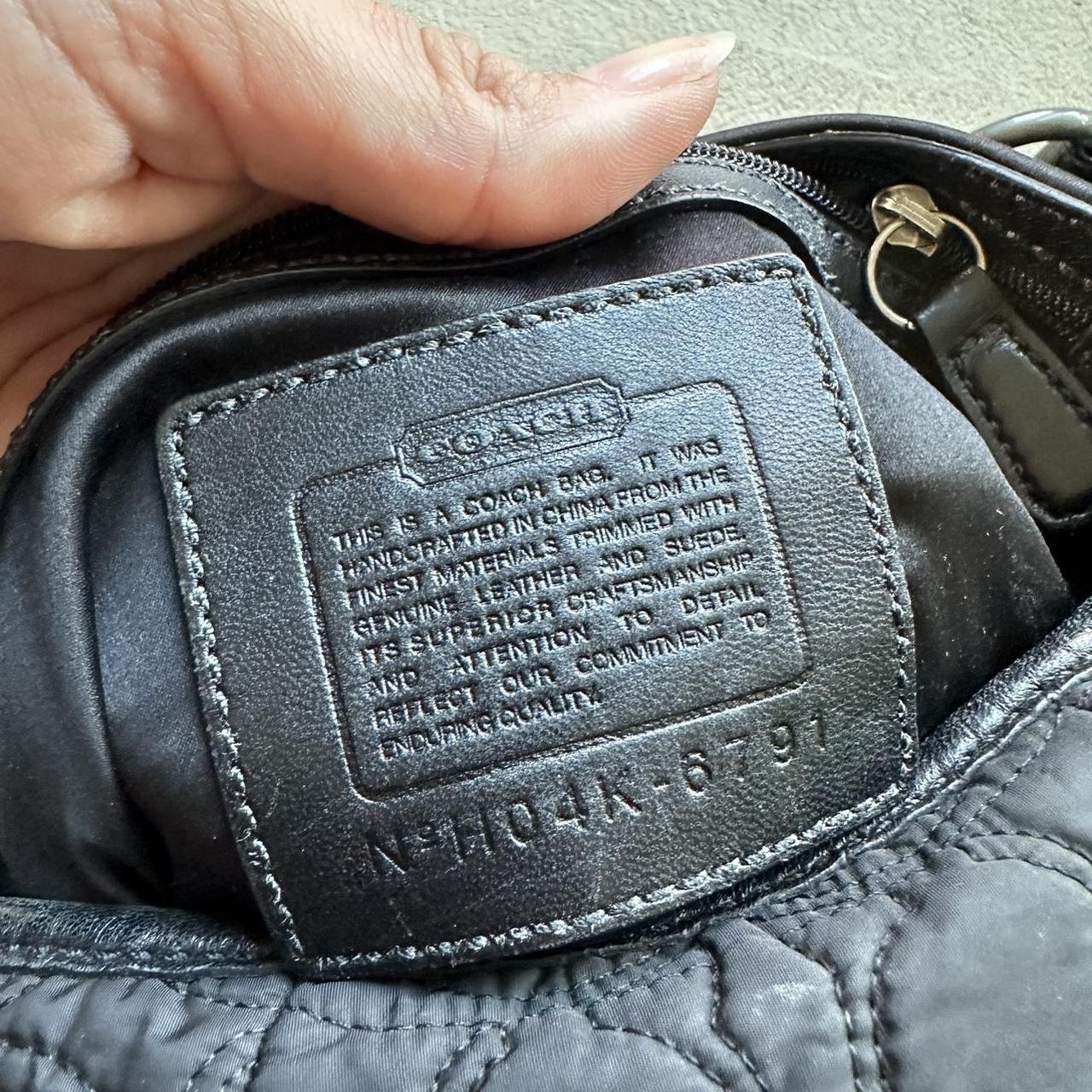 vintage y2k coach quilted black hobo shoulder bag 4