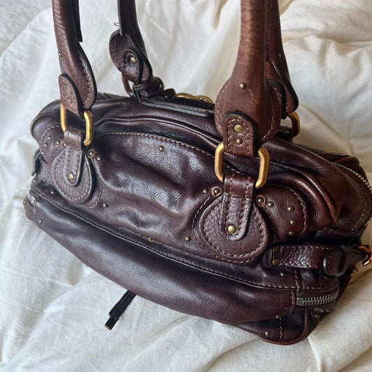 Authentic Chloé East-West Paddington Bag – Chocolate Brown