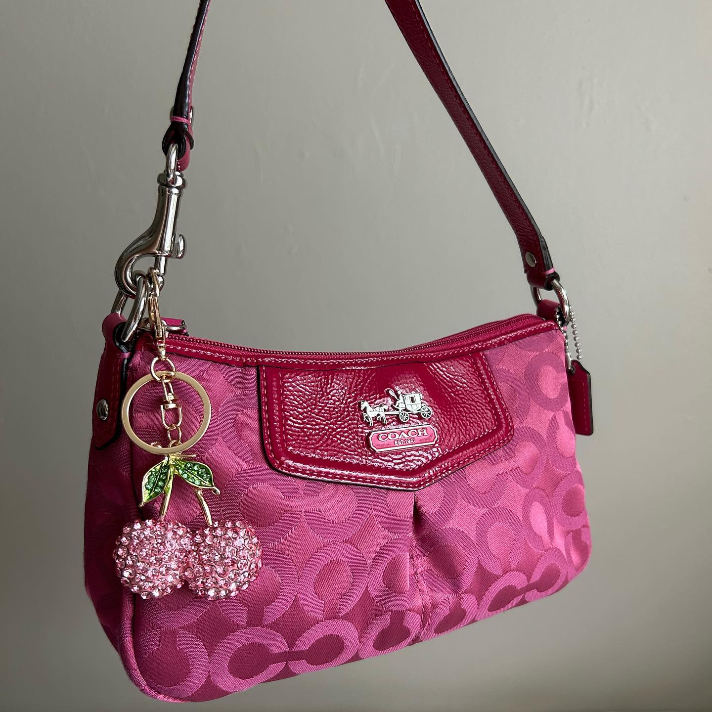 pink coach vintage bag