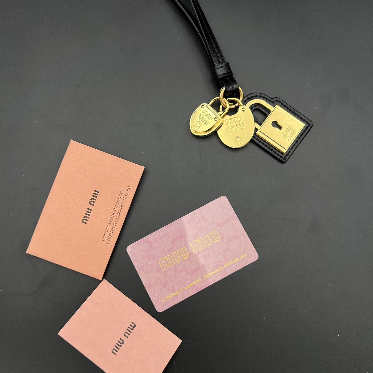 Brown leather Miu Miu bag with gold hardware