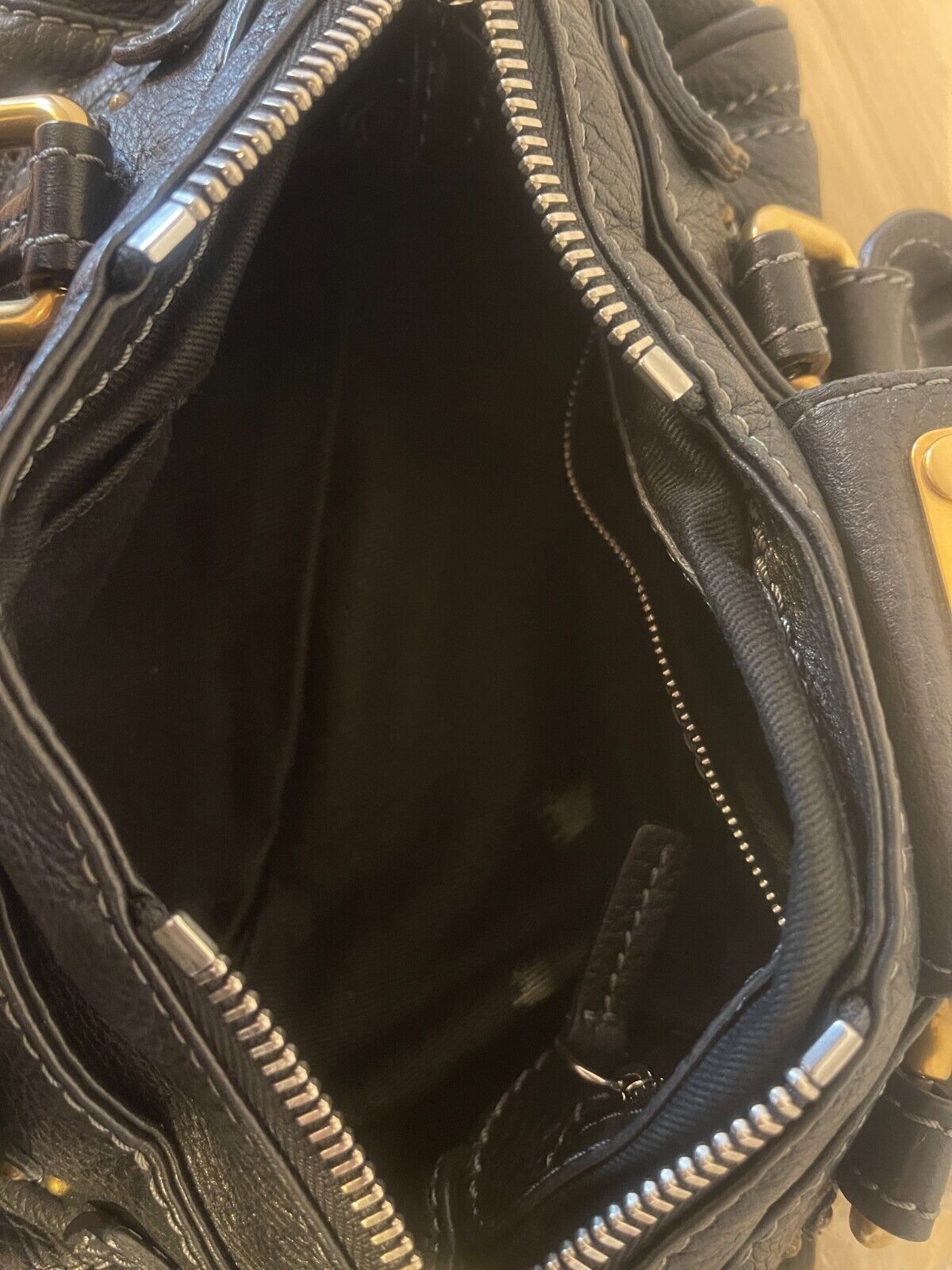 authentic Chloe paddington mini black padlock tote hand bag fast free shipping