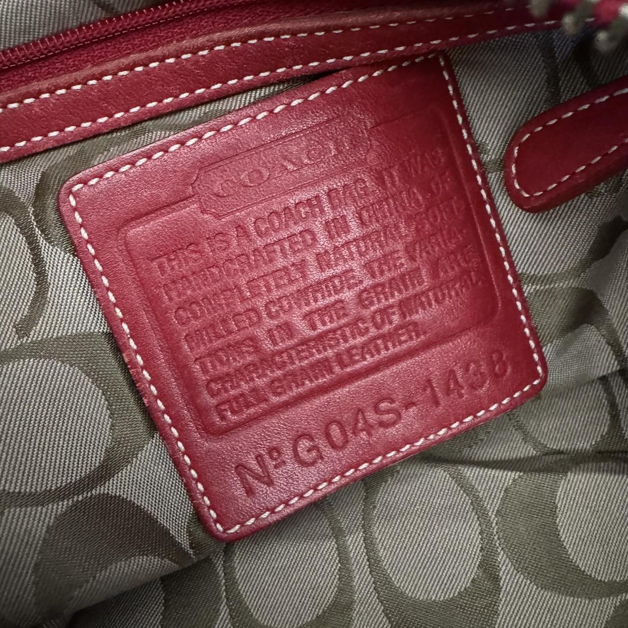 Vintage Y2K Coach cherry red leather Legacy zip shoulder bag!