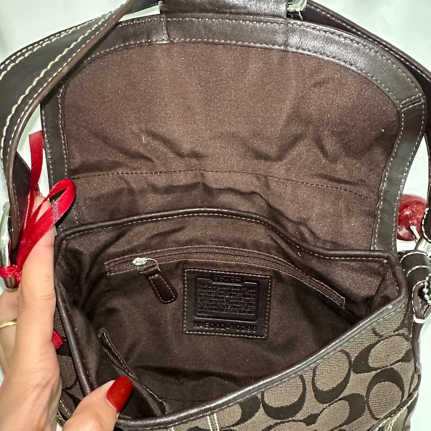 y2k coach brown monogram soho bag