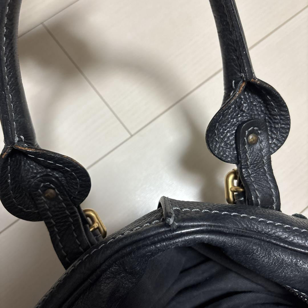 Chloe paddington handbag mini boston bag padlock key black leather