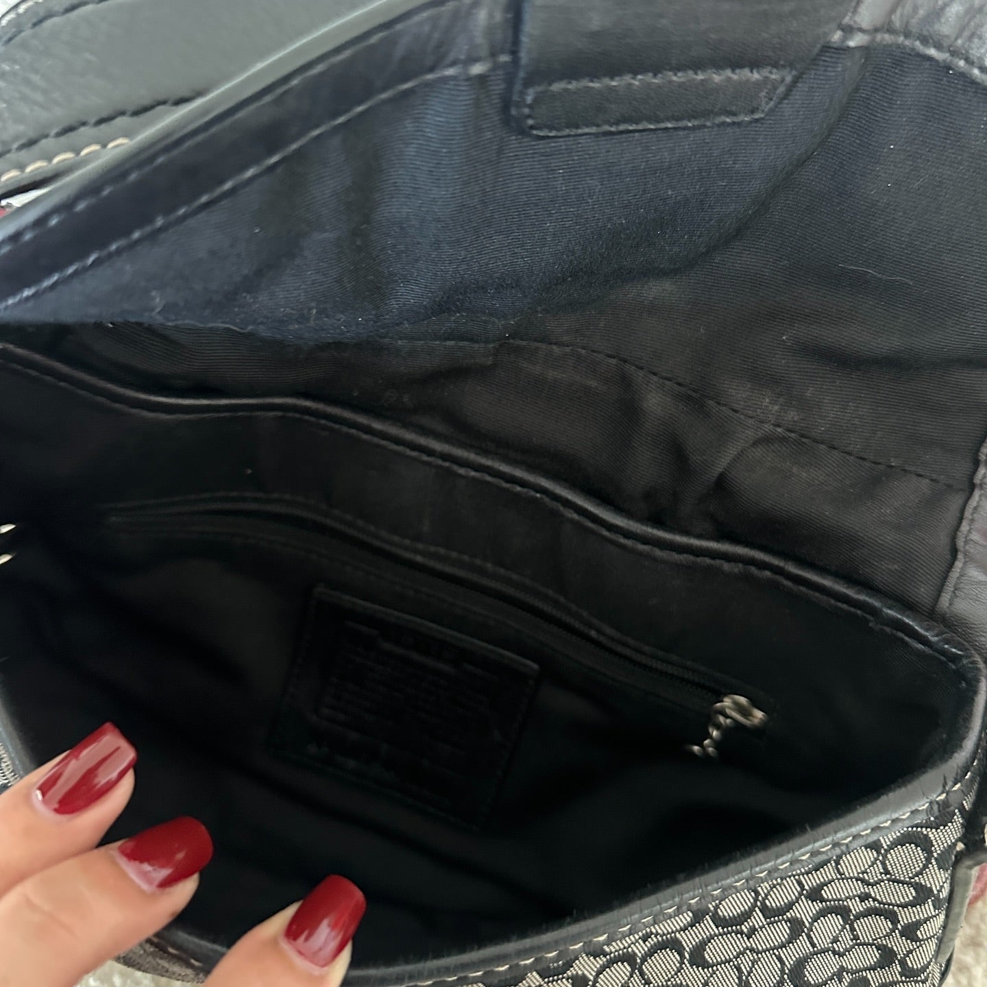 y2k coach black monogram mini soho bag