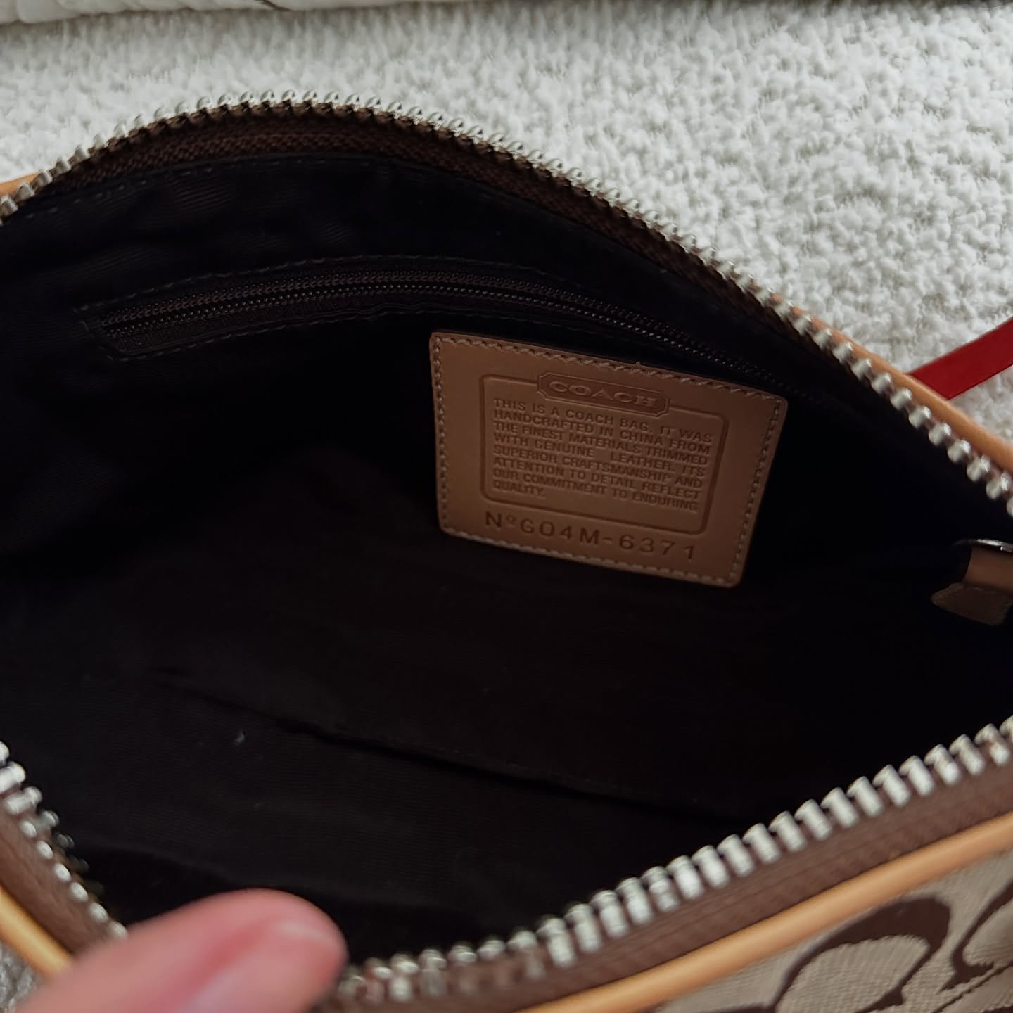 y2k coach brown monogram east west bag
