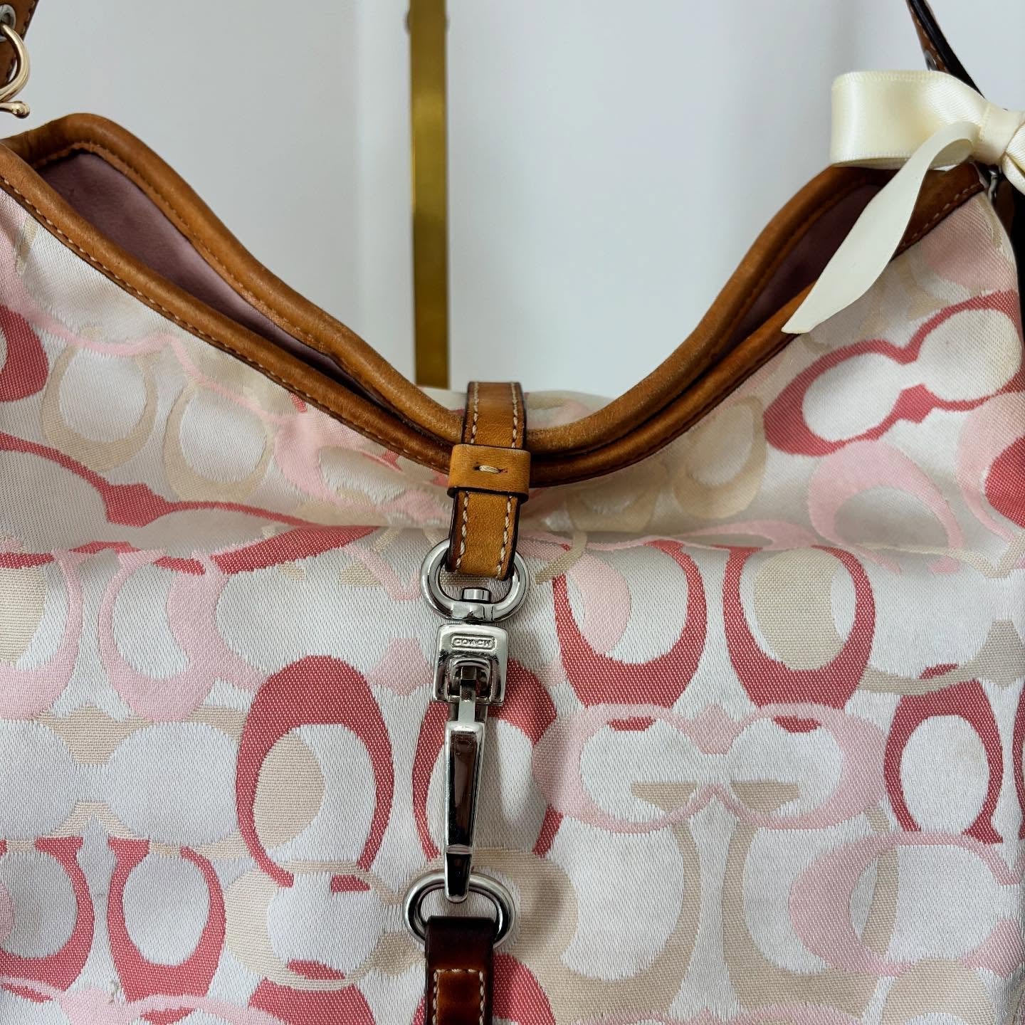 pink coach vintage bag 1