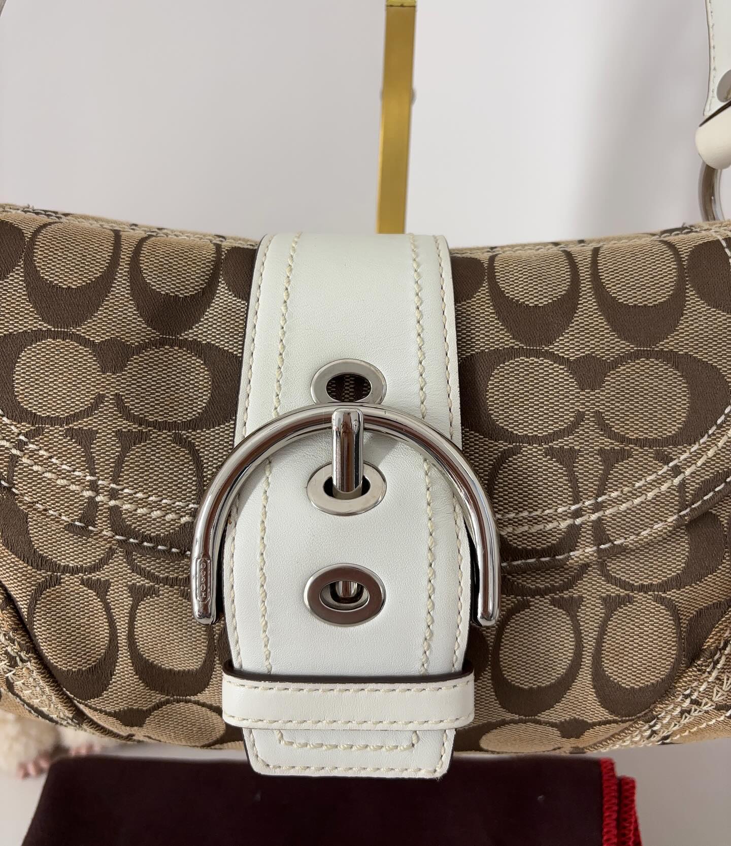 tan coach vintage bag 2
