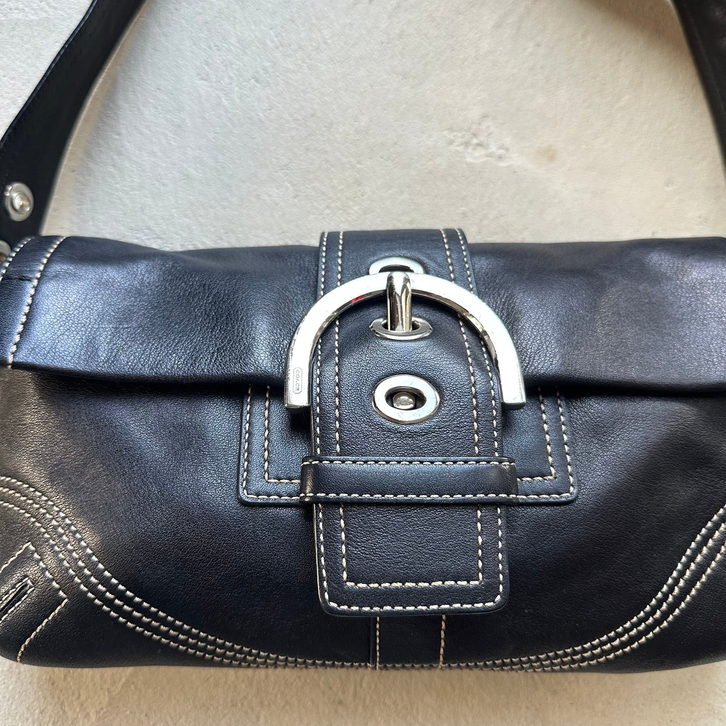 vintage y2k coach black square soho shoulder bag 1