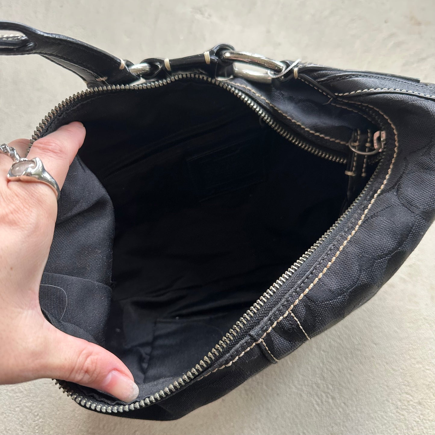 vintage y2k coach black croissant shoulder bag 15