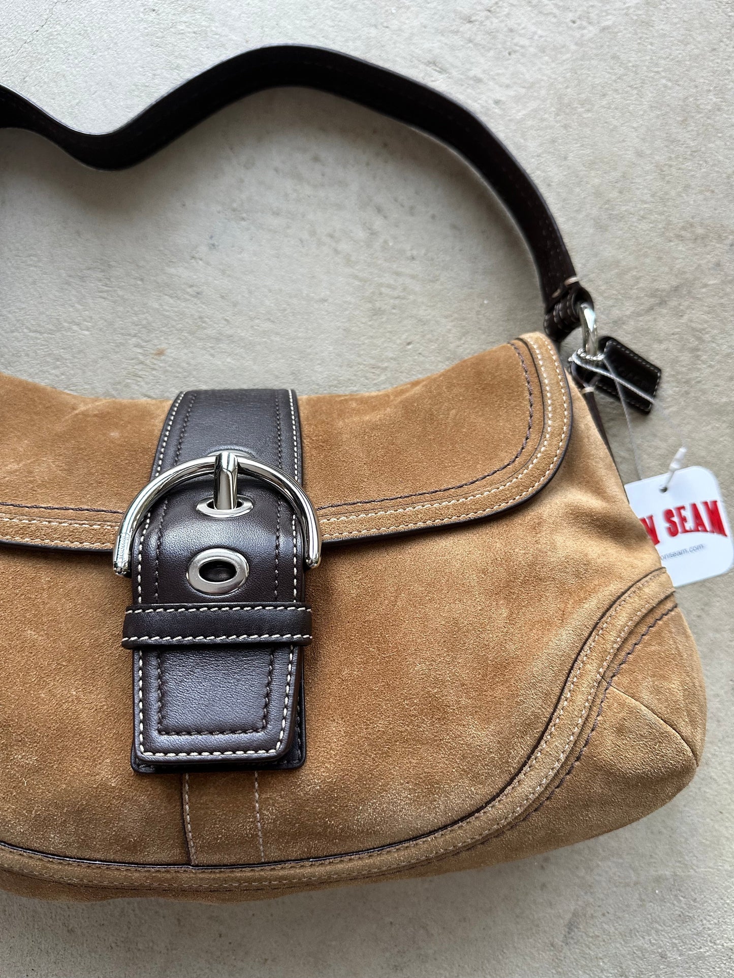 vintage y2k coach tan suede soho shoulder bag 2