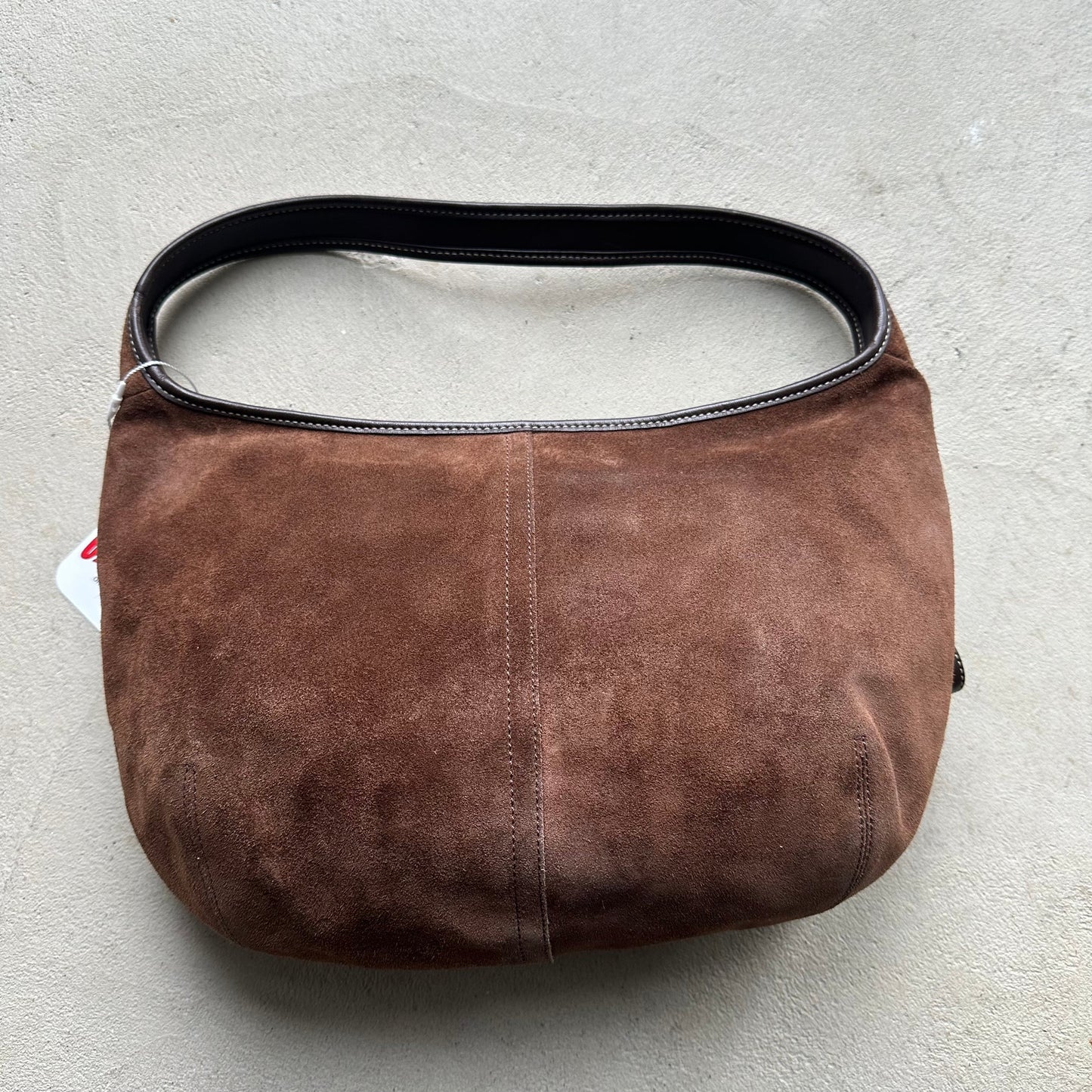 vintage y2k coach brown suede croissant ergo style shoulder bag