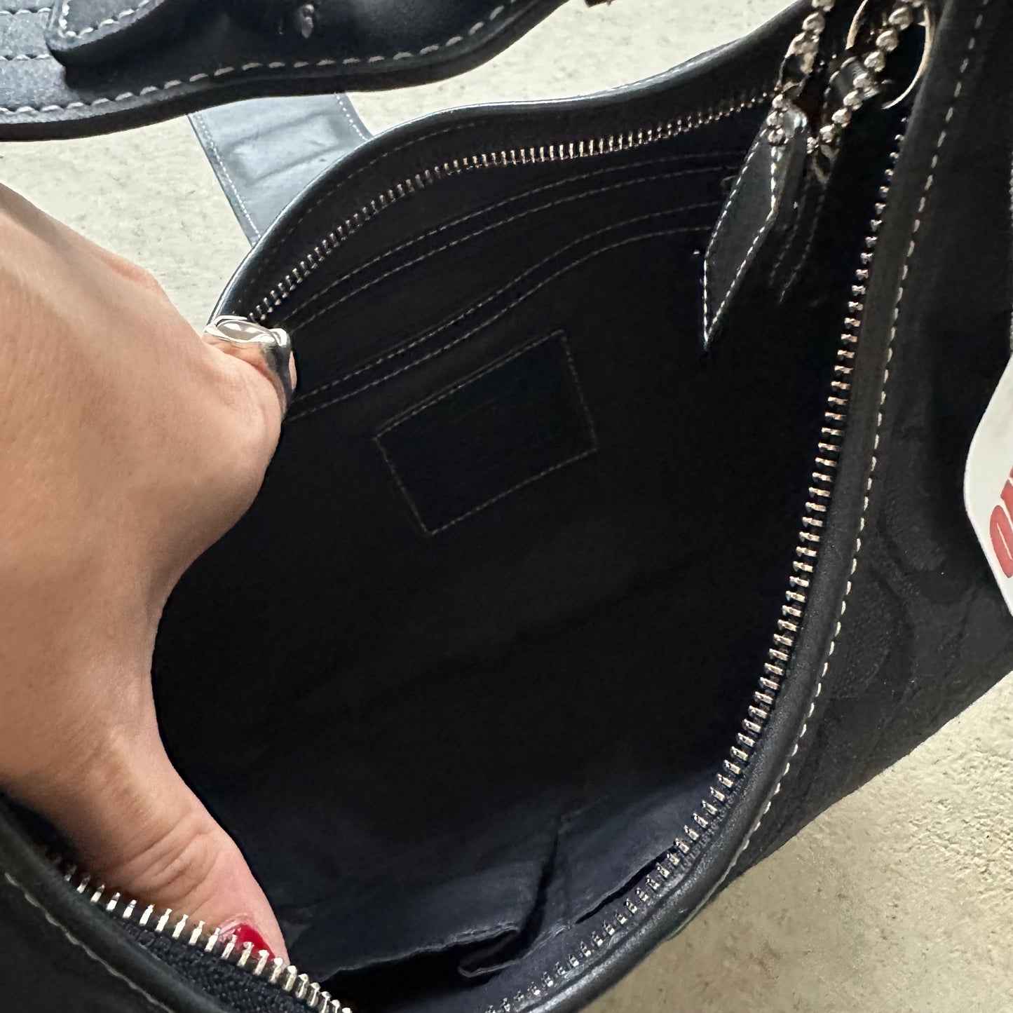 vintage y2k coach black mini hampton shoulder bag 1