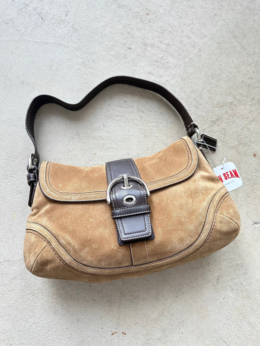 vintage y2k coach tan suede soho shoulder bag 2