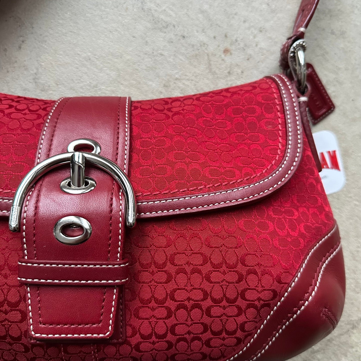 vintage y2k coach red soho shoulder bag 2