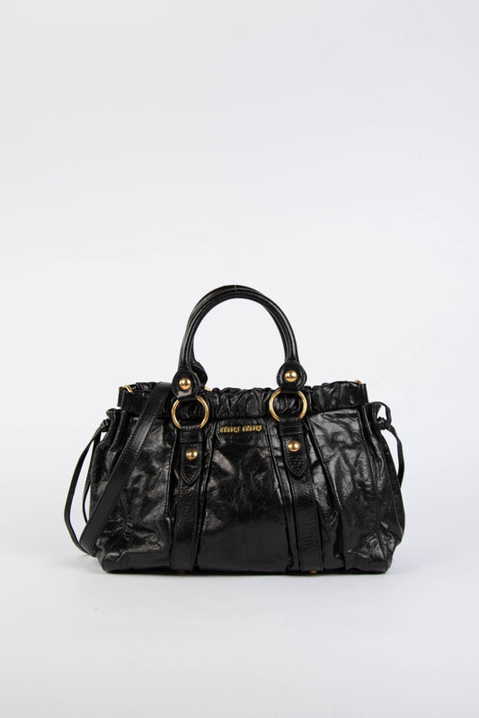 🔥 Pre-owned 2000s Miu Miu Black Vitello Shoulder Bag 🔥