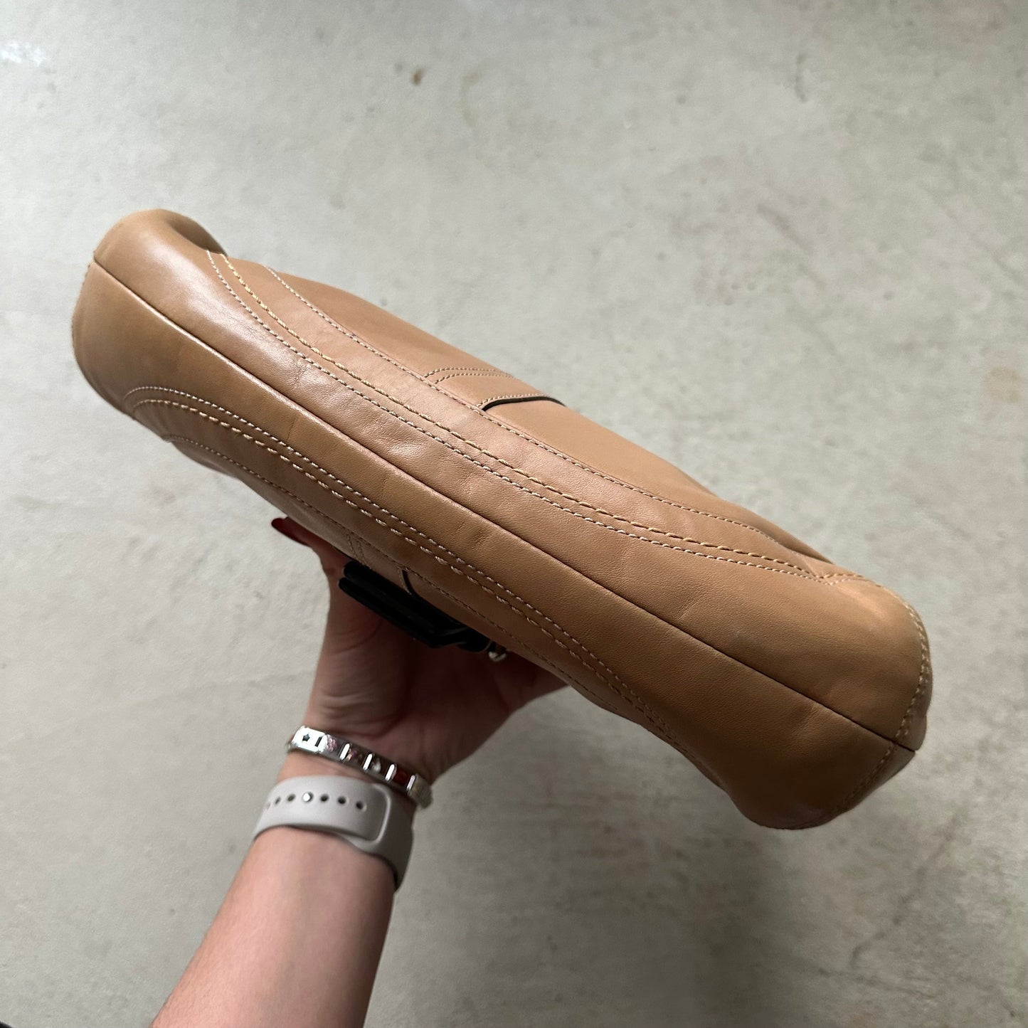 vintage y2k coach tan leather soho shoulder bag