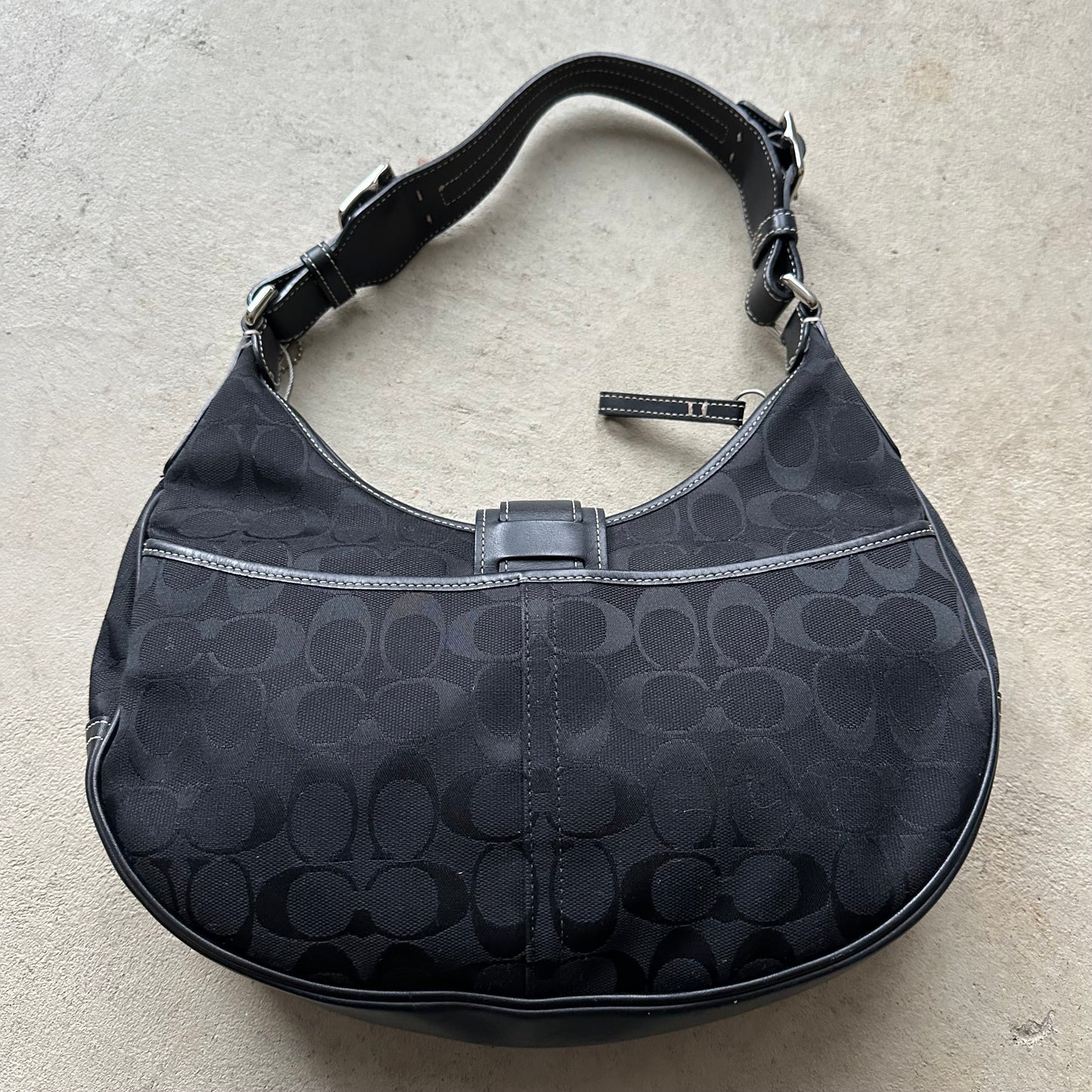 vintage y2k coach black mini hampton shoulder bag 1