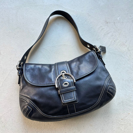 vintage y2k coach black leather soho shoulder bag 18