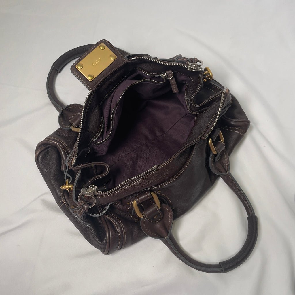 🔥 Pre-owned CHLOÉ 2011 brown paddington bag Swarovski 🔥