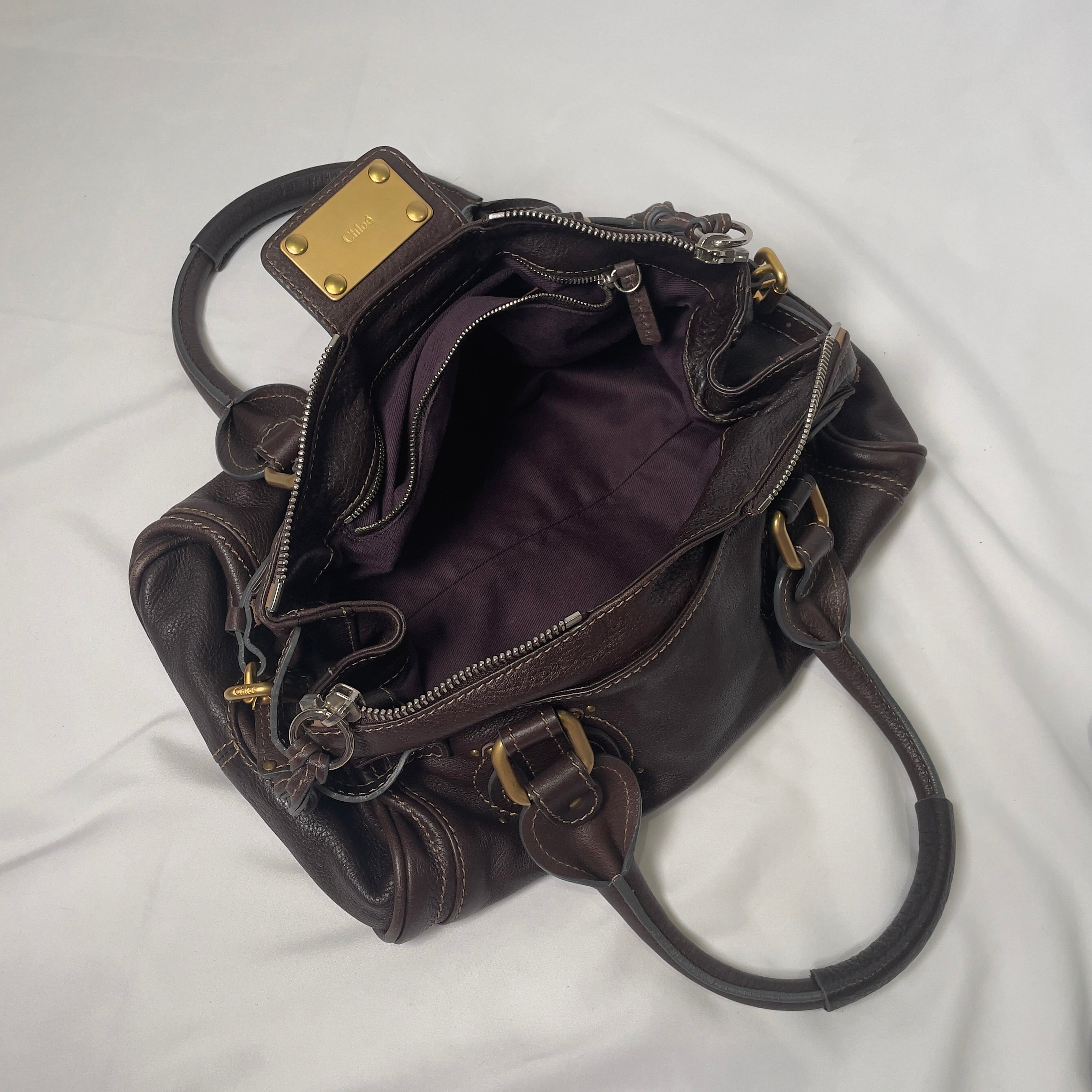 🔥 Pre-owned CHLOÉ 2011 brown paddington bag Swarovski 🔥