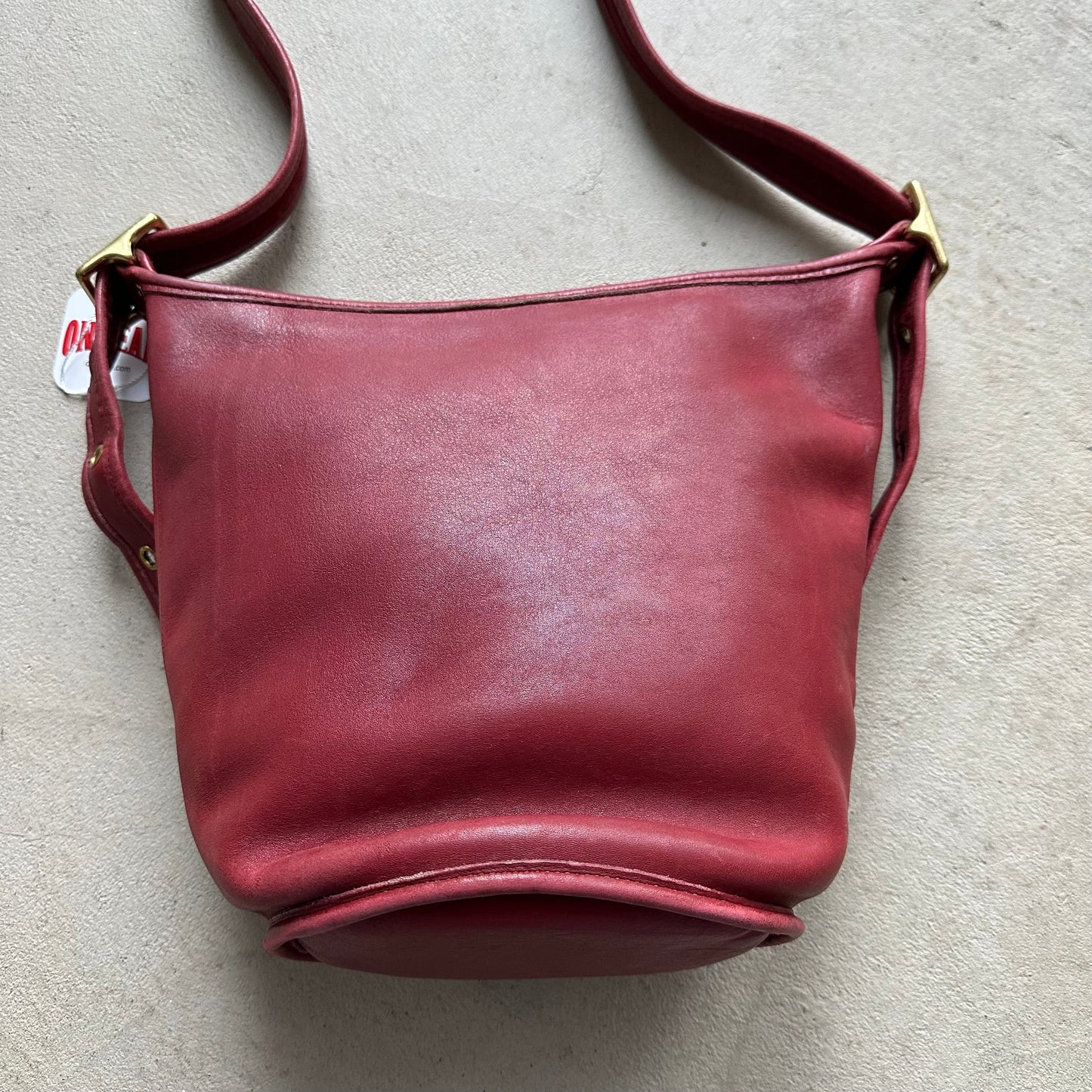 vintage coach red shoulder bag