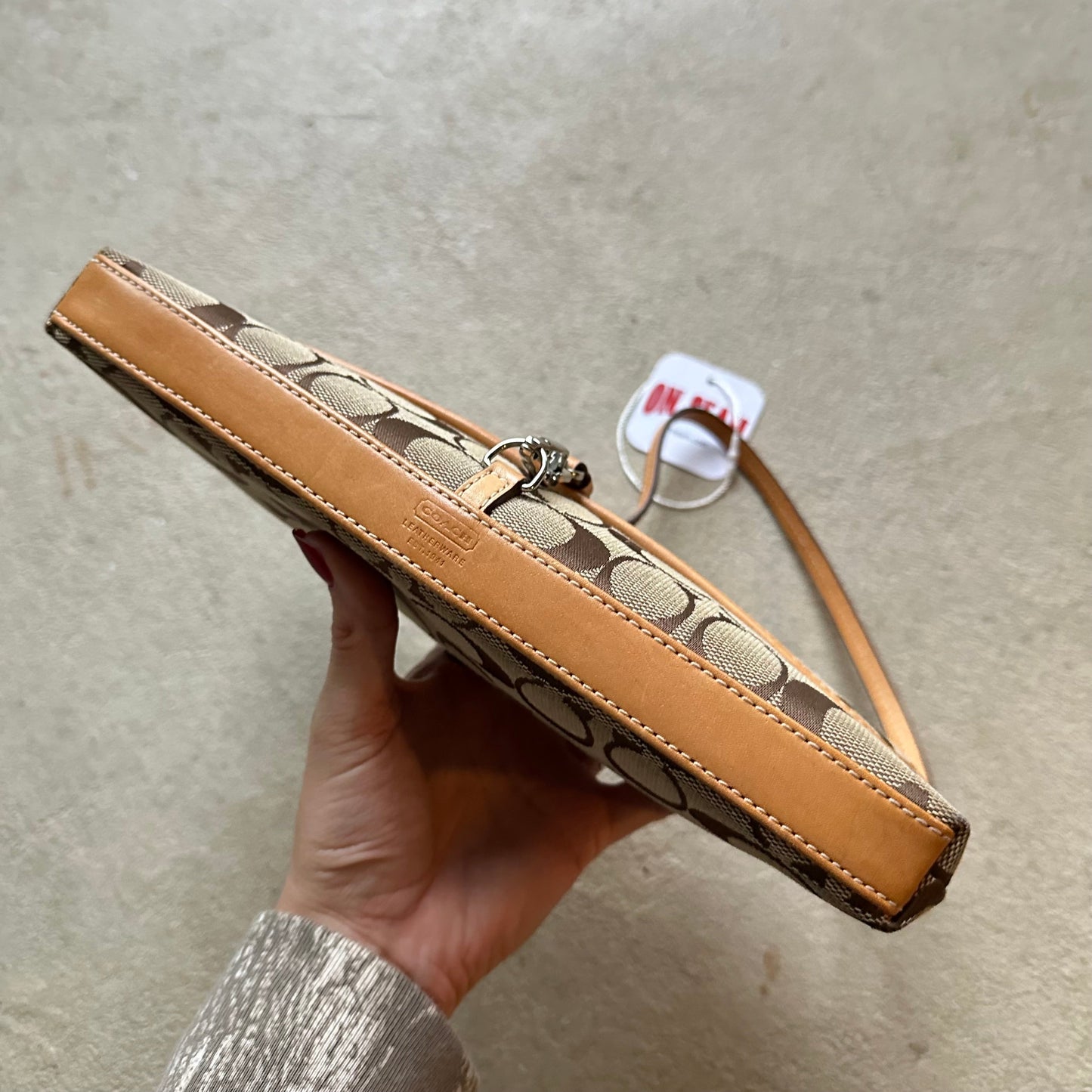 vintage y2k coach brown patterned hampton shoulder bag 1