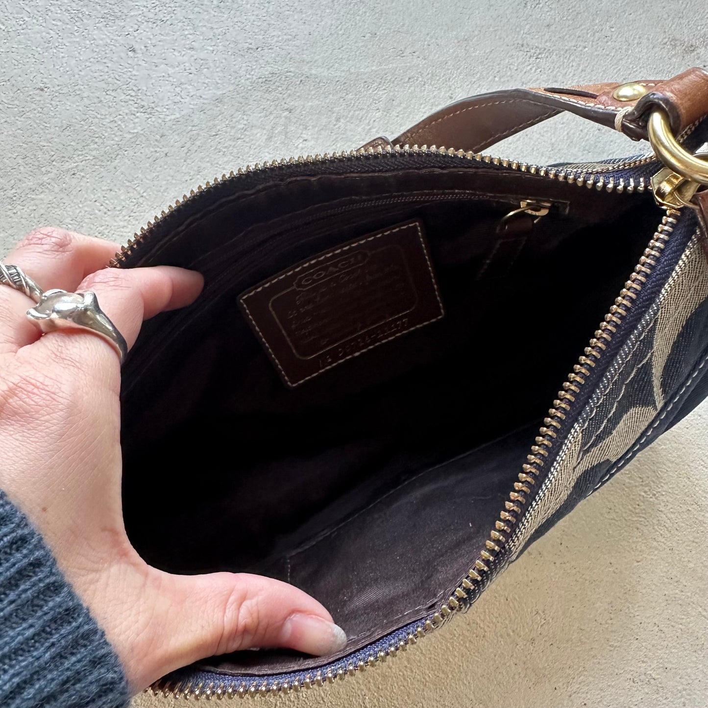 vintage y2k coach denim shoulder bag 2