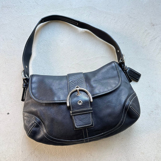 vintage y2k coach black leather soho shoulder bag 17