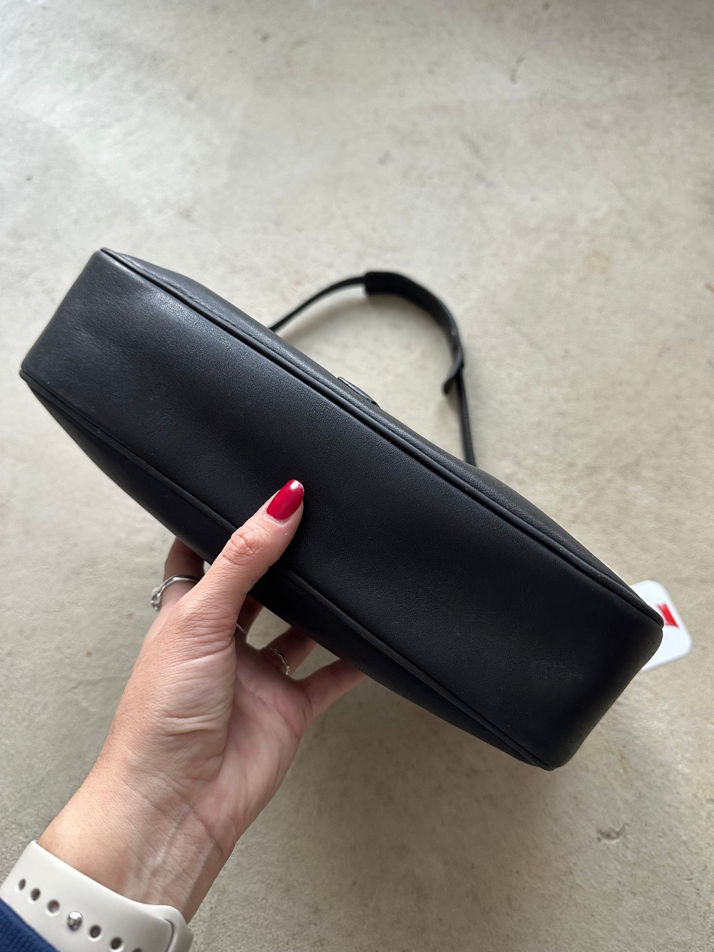 vintage y2k coach black leather shoulder bag 13