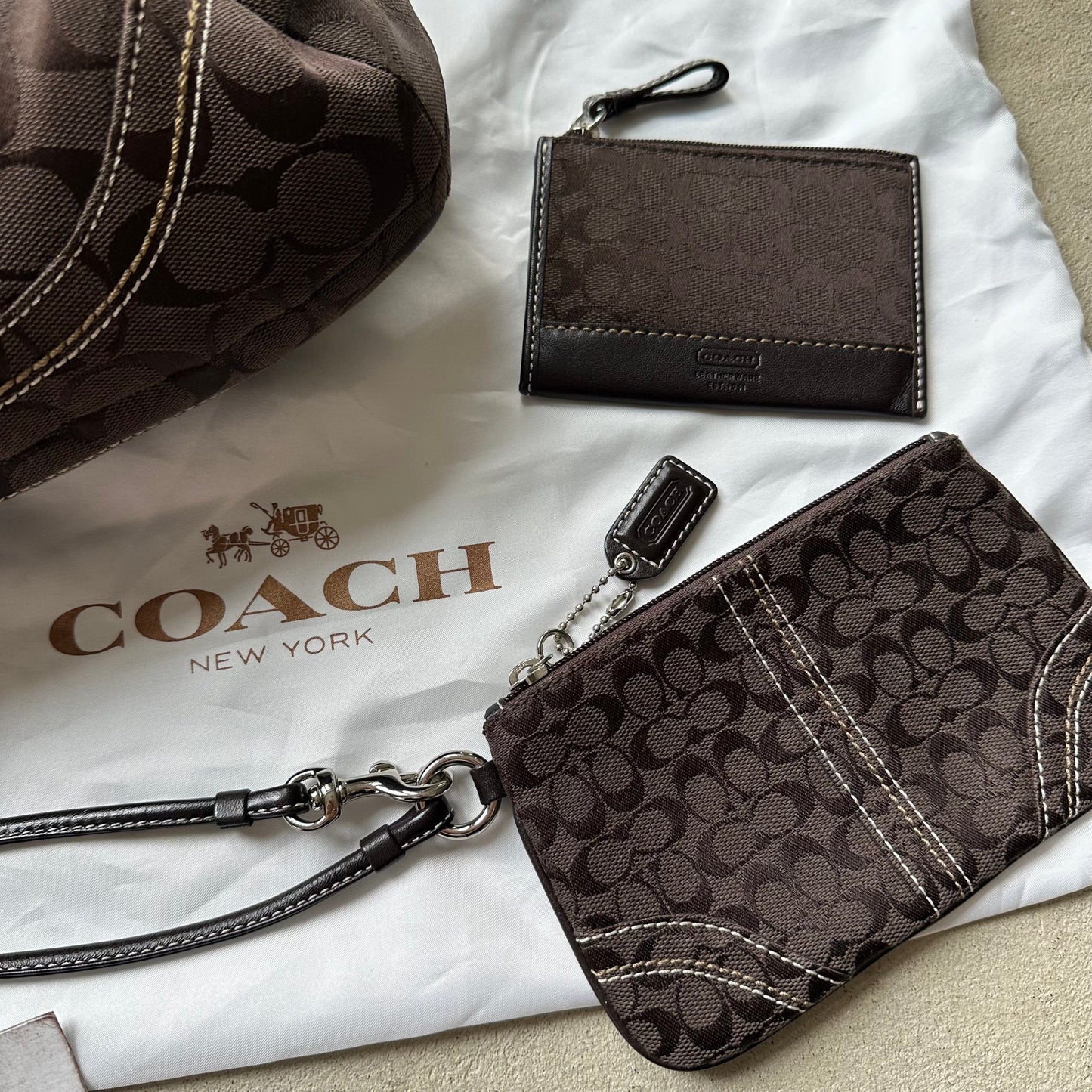 vintage y2k coach brown canvas soho shoulder bag 1