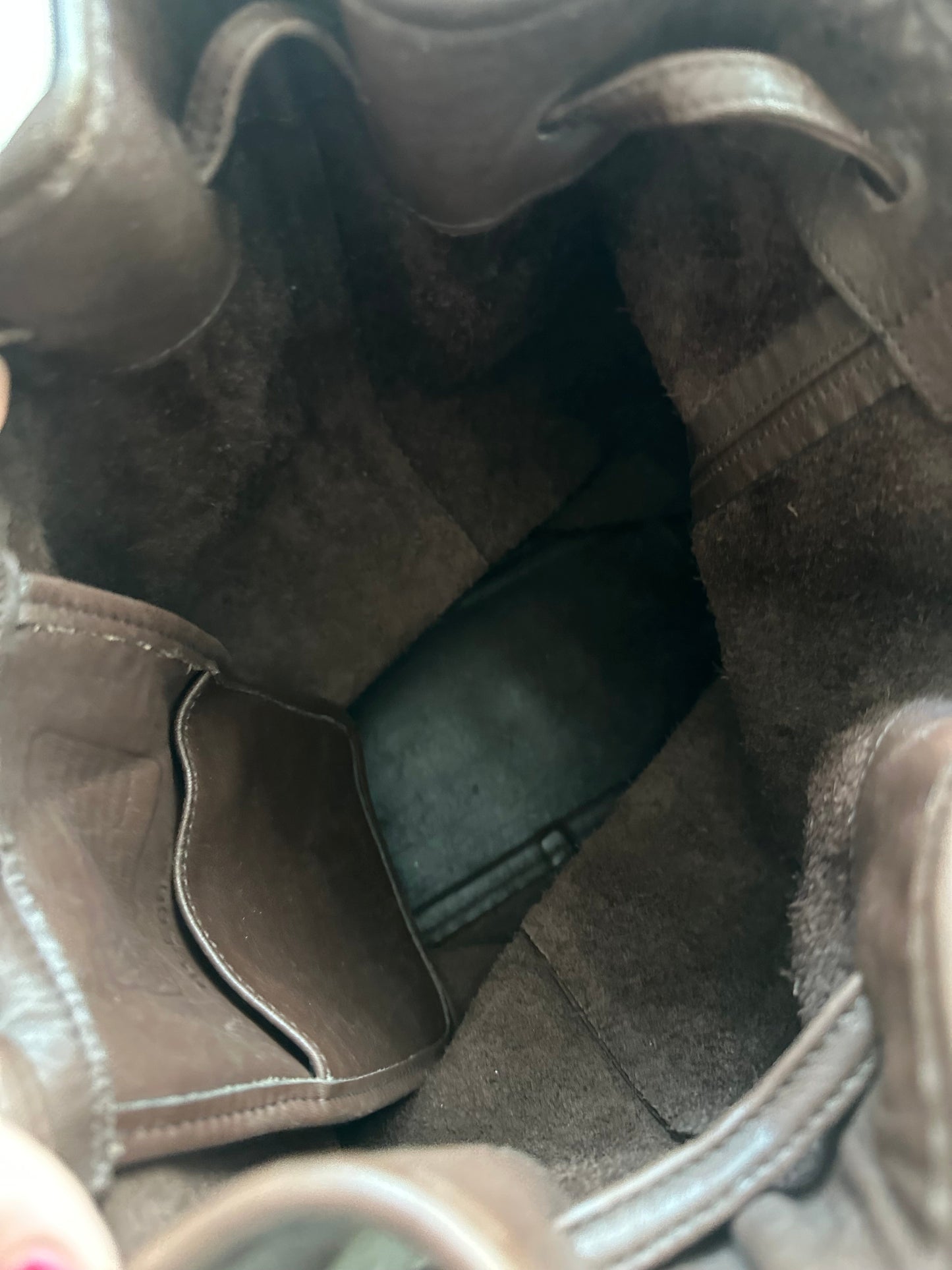 vintage coach 9166 leather bucket duffle hobo purse