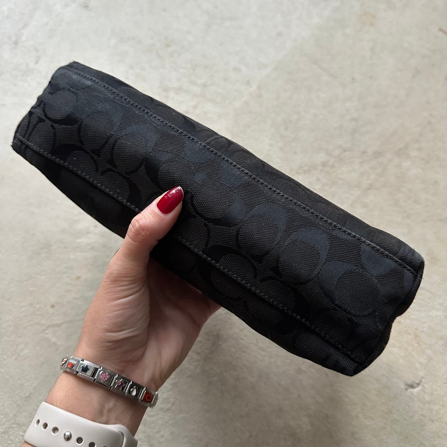 vintage y2k coach black baguette shoulder bag 4