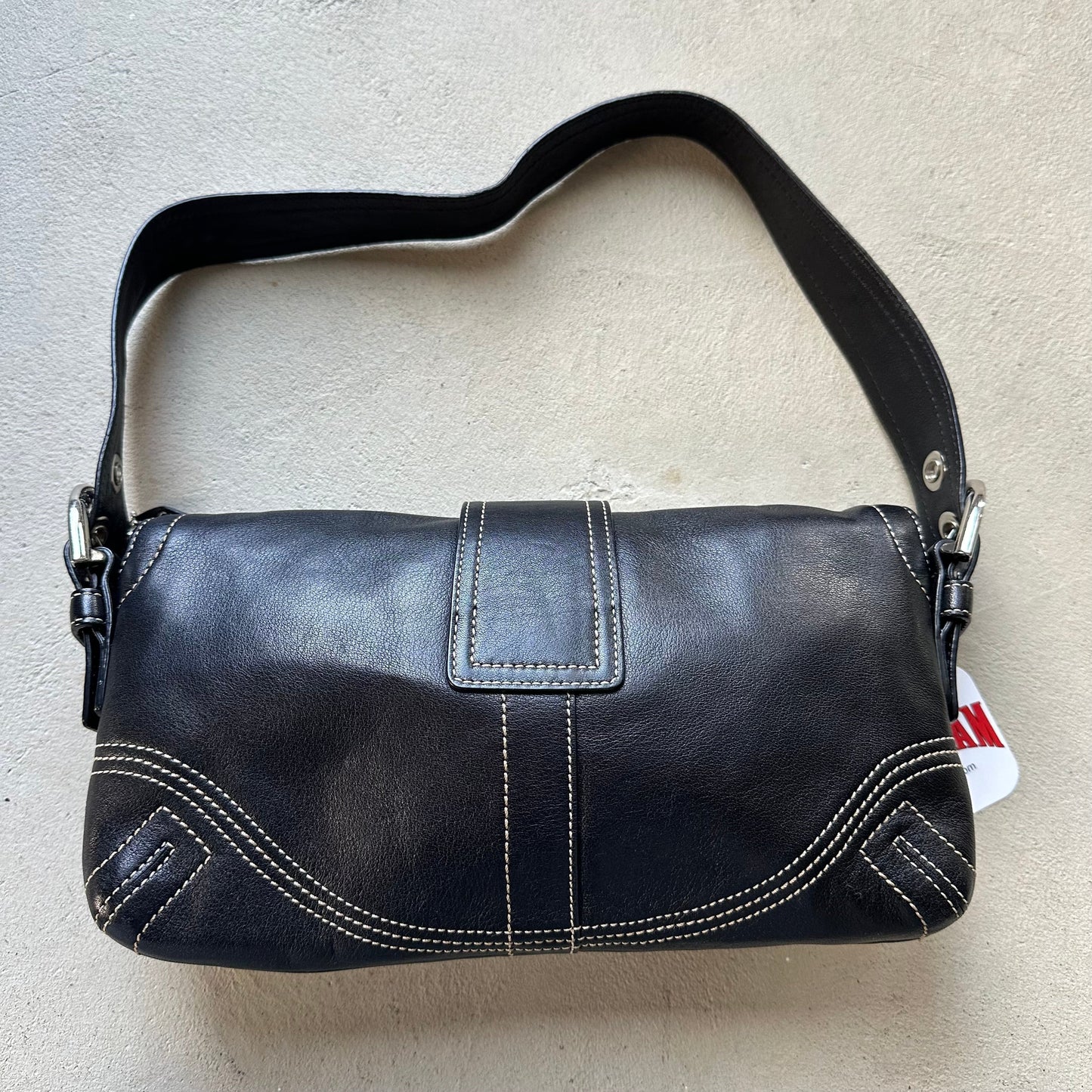 vintage y2k coach black square soho shoulder bag 1