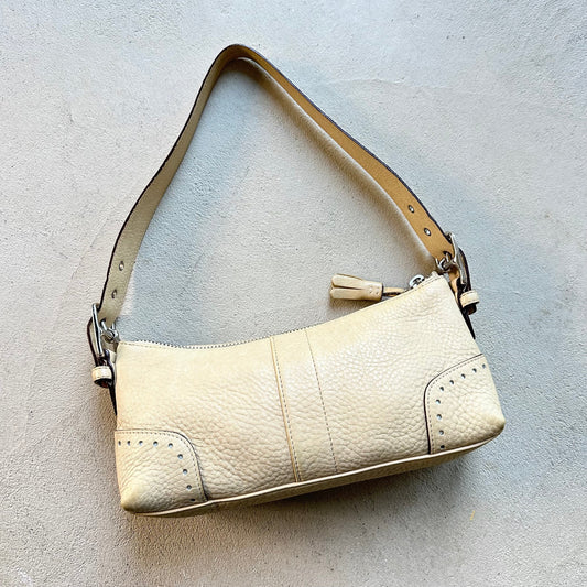 vintage y2k coach tan leather baguette shoulder bag 3