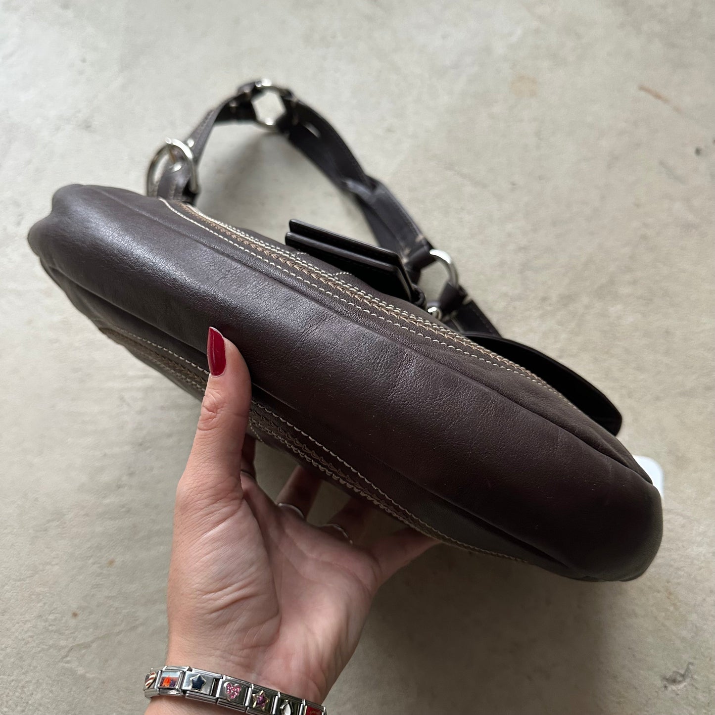 vintage y2k coach brown leather soho shoulder bag 7