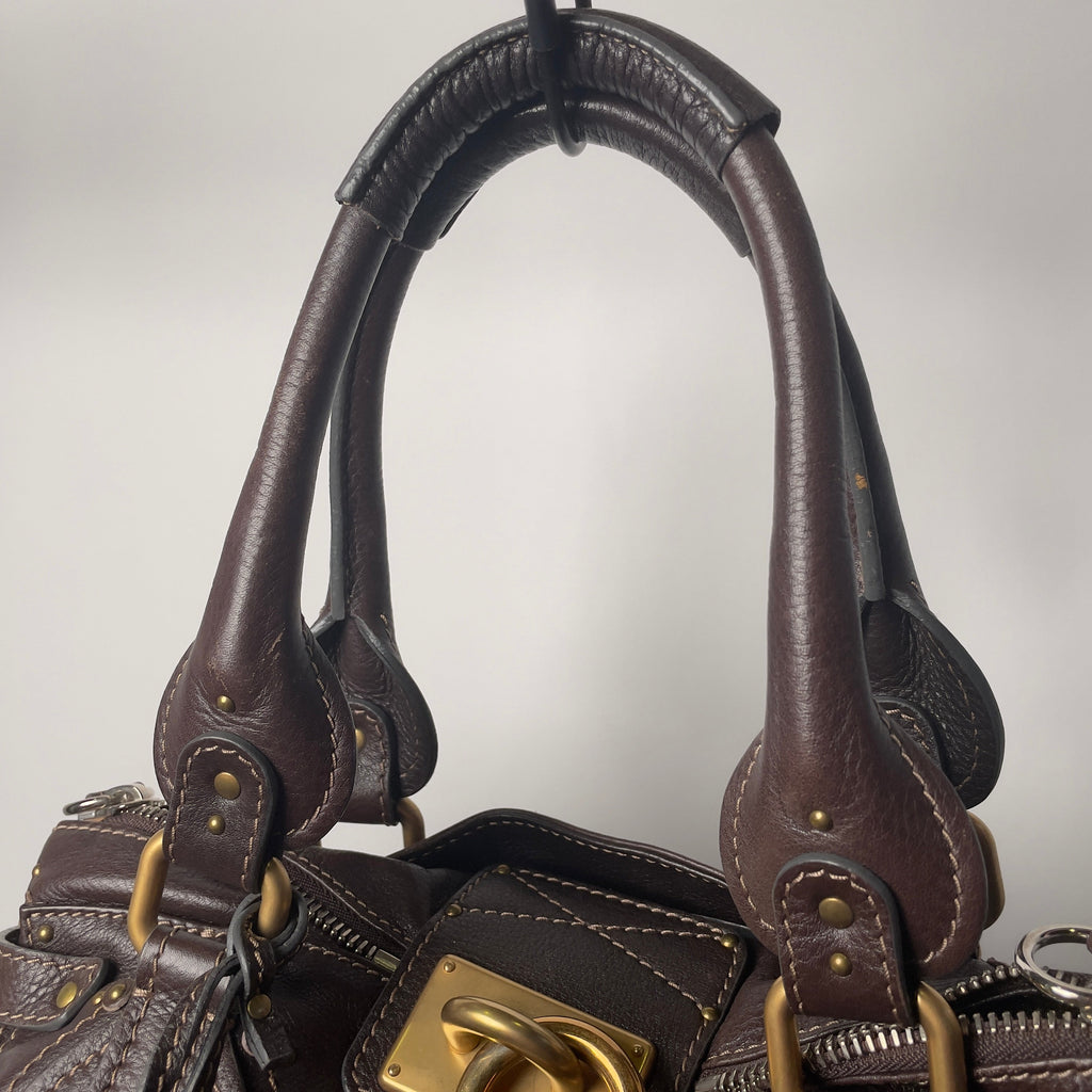 🔥 Pre-owned CHLOÉ 2011 brown paddington bag Swarovski 🔥