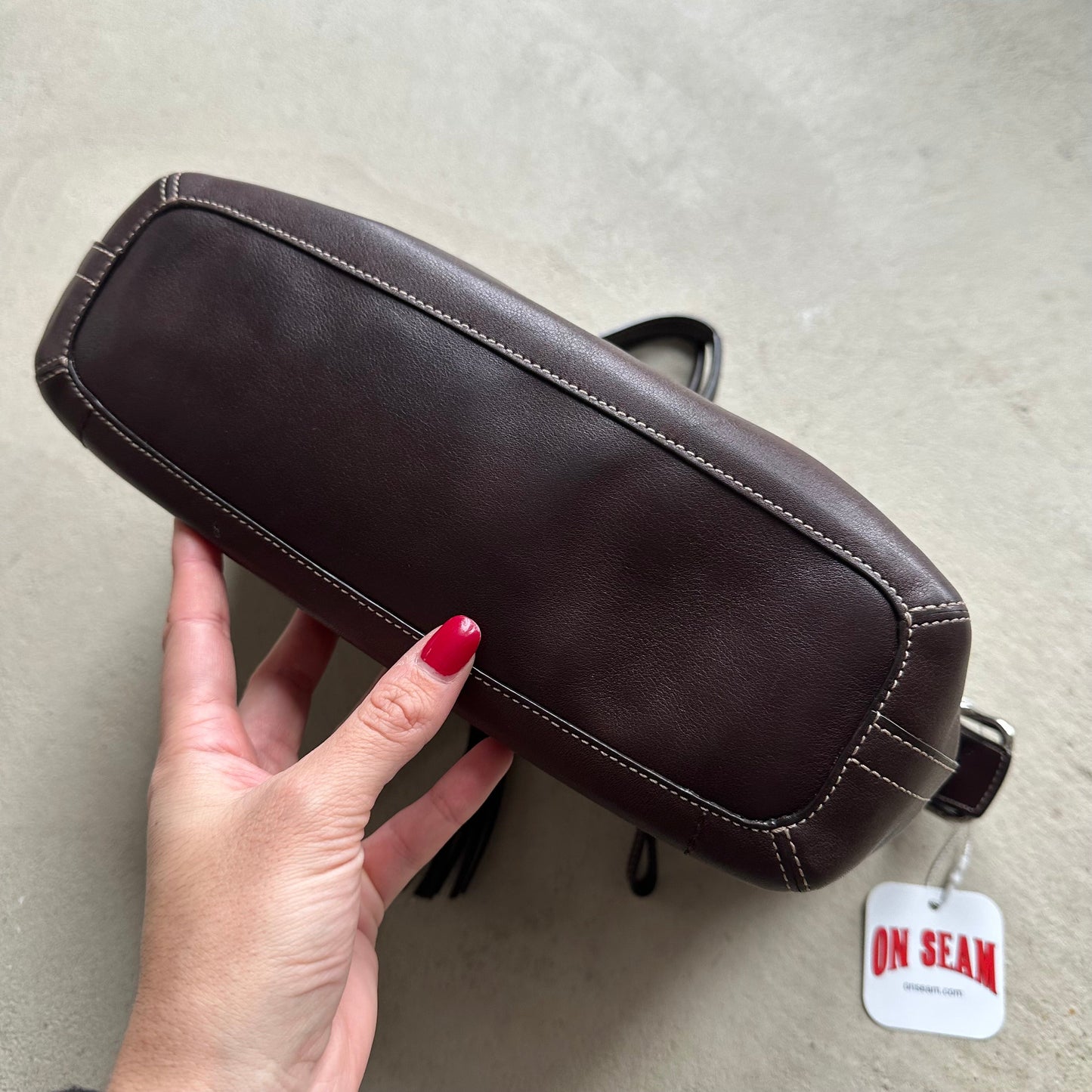 vintage y2k coach brown leather shoulder bag 5