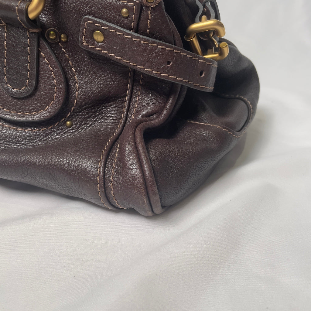 🔥 Pre-owned CHLOÉ 2011 brown paddington bag Swarovski 🔥