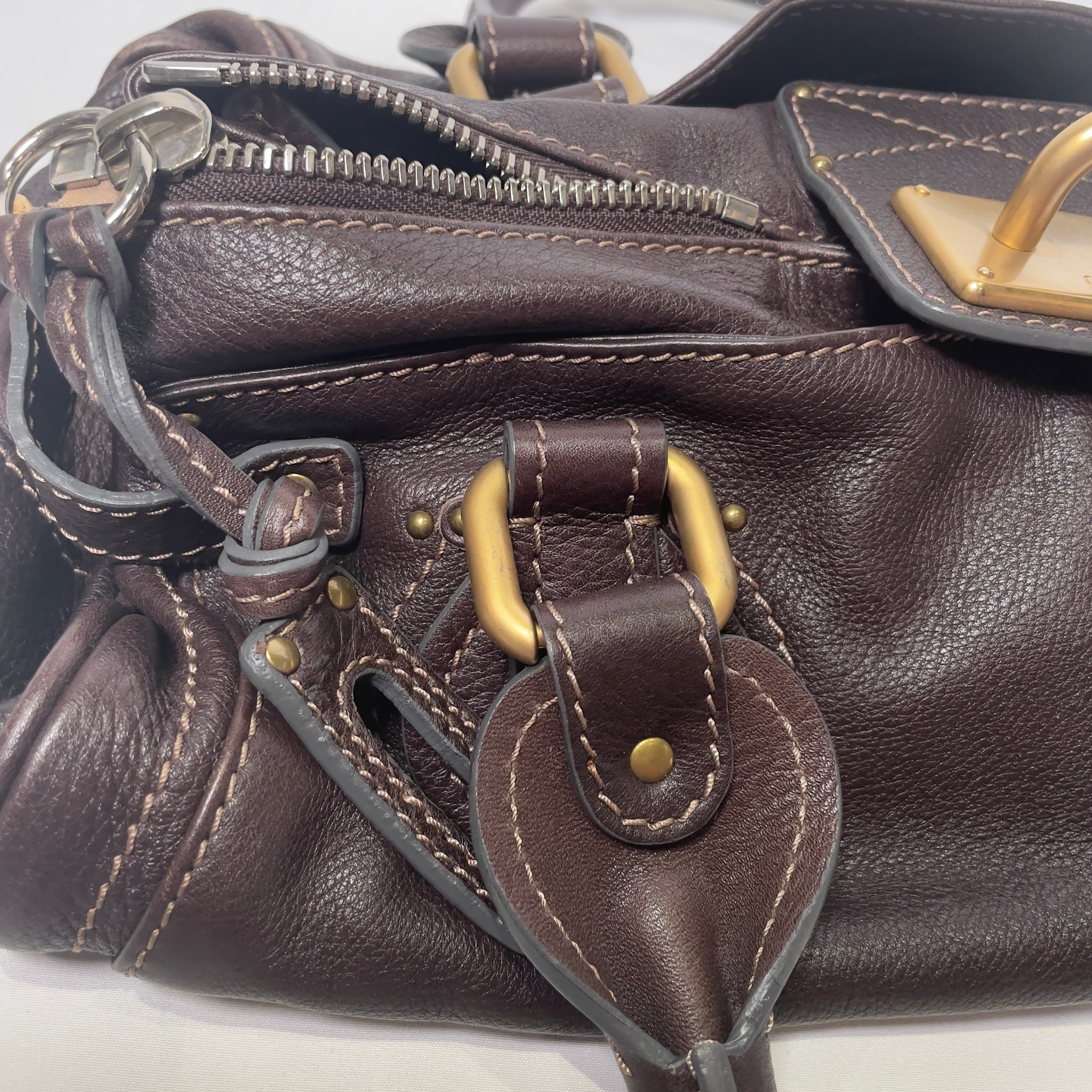 🔥 Pre-owned CHLOÉ 2011 brown paddington bag Swarovski 🔥