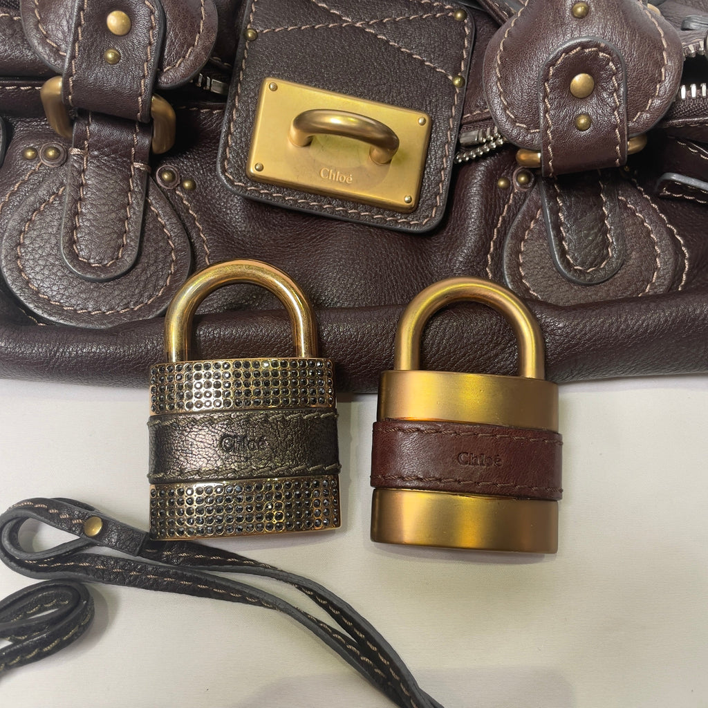 🔥 Pre-owned CHLOÉ 2011 brown paddington bag Swarovski 🔥