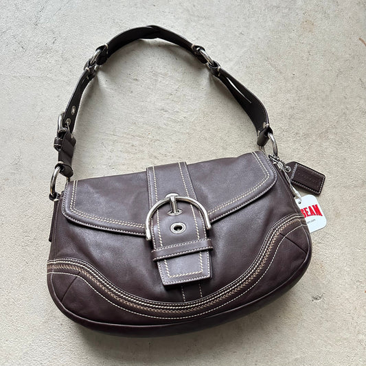 vintage y2k coach brown leather soho shoulder bag 7